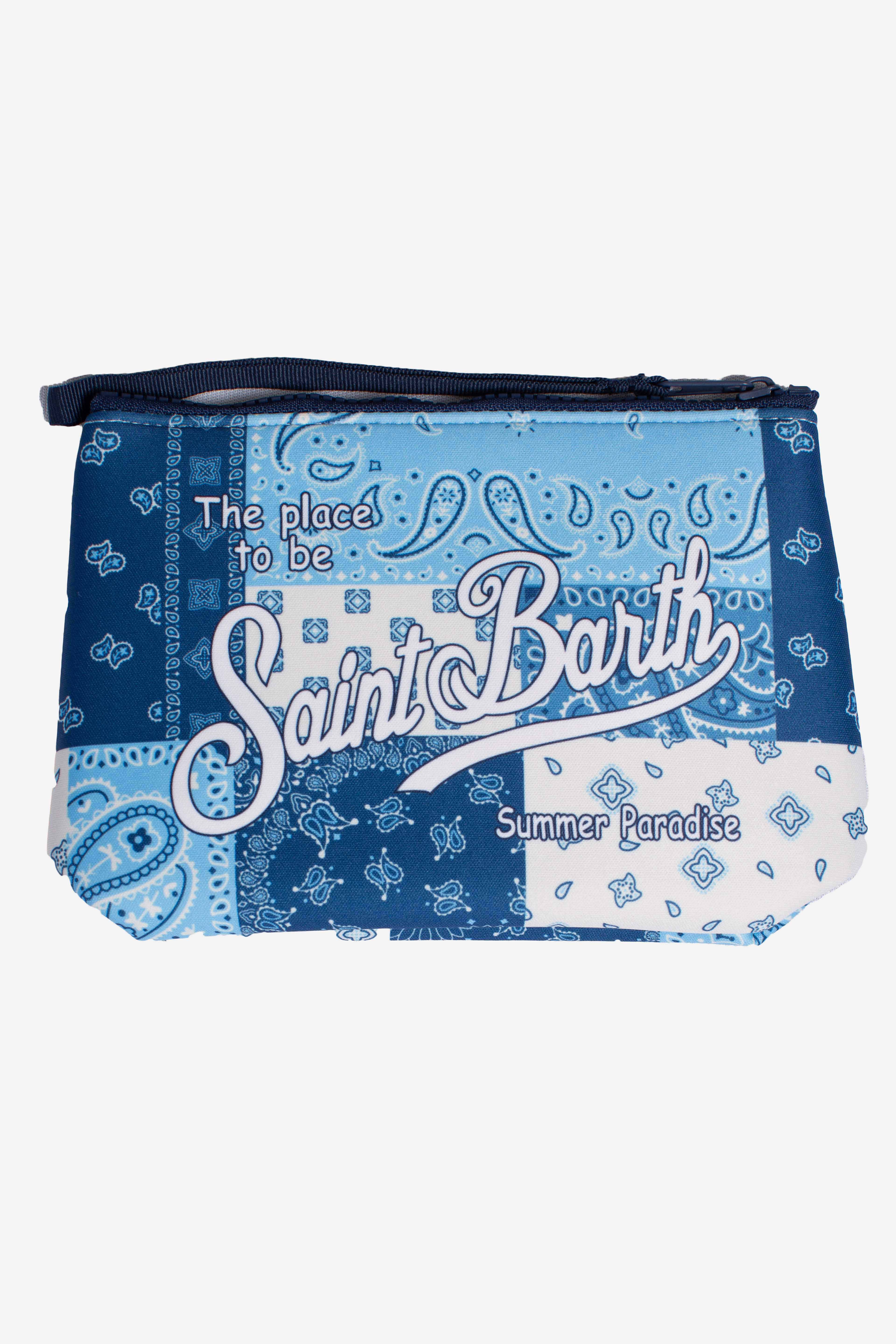 Pochette Aline in scuba con stampa Foulard Patch