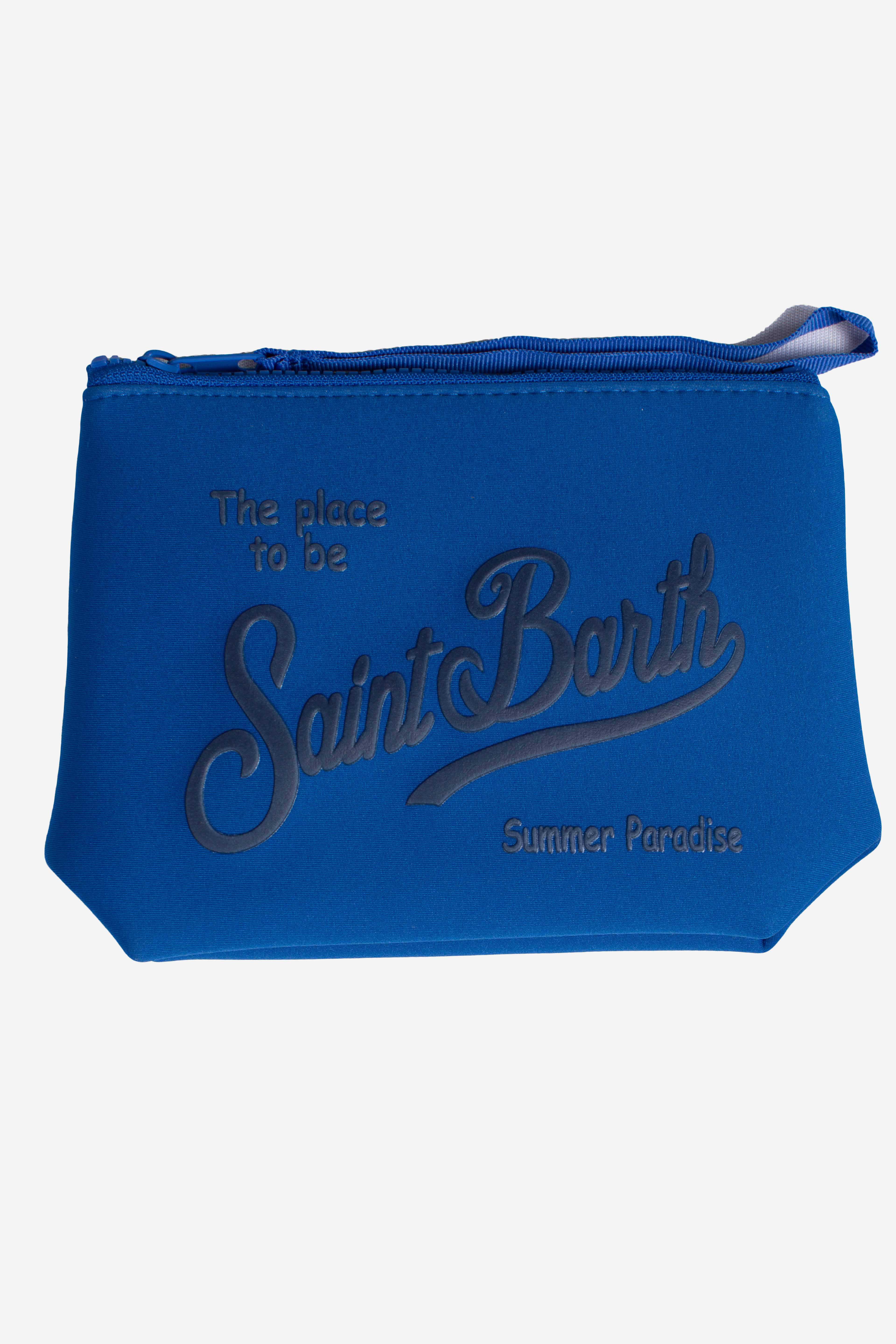 Pochette Aline in scuba royal tinta unita