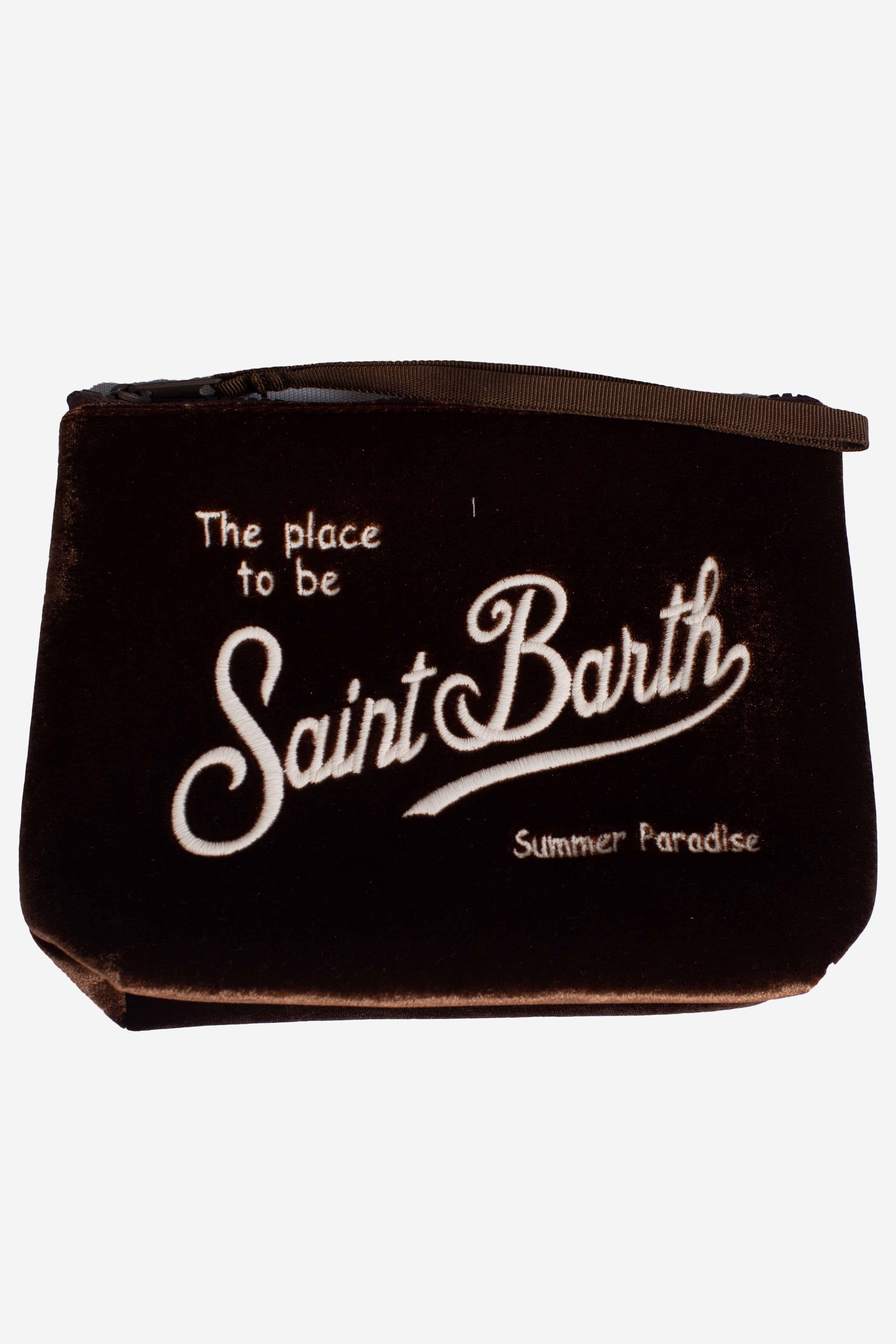 Pochette Aline Velvet in velluto black
