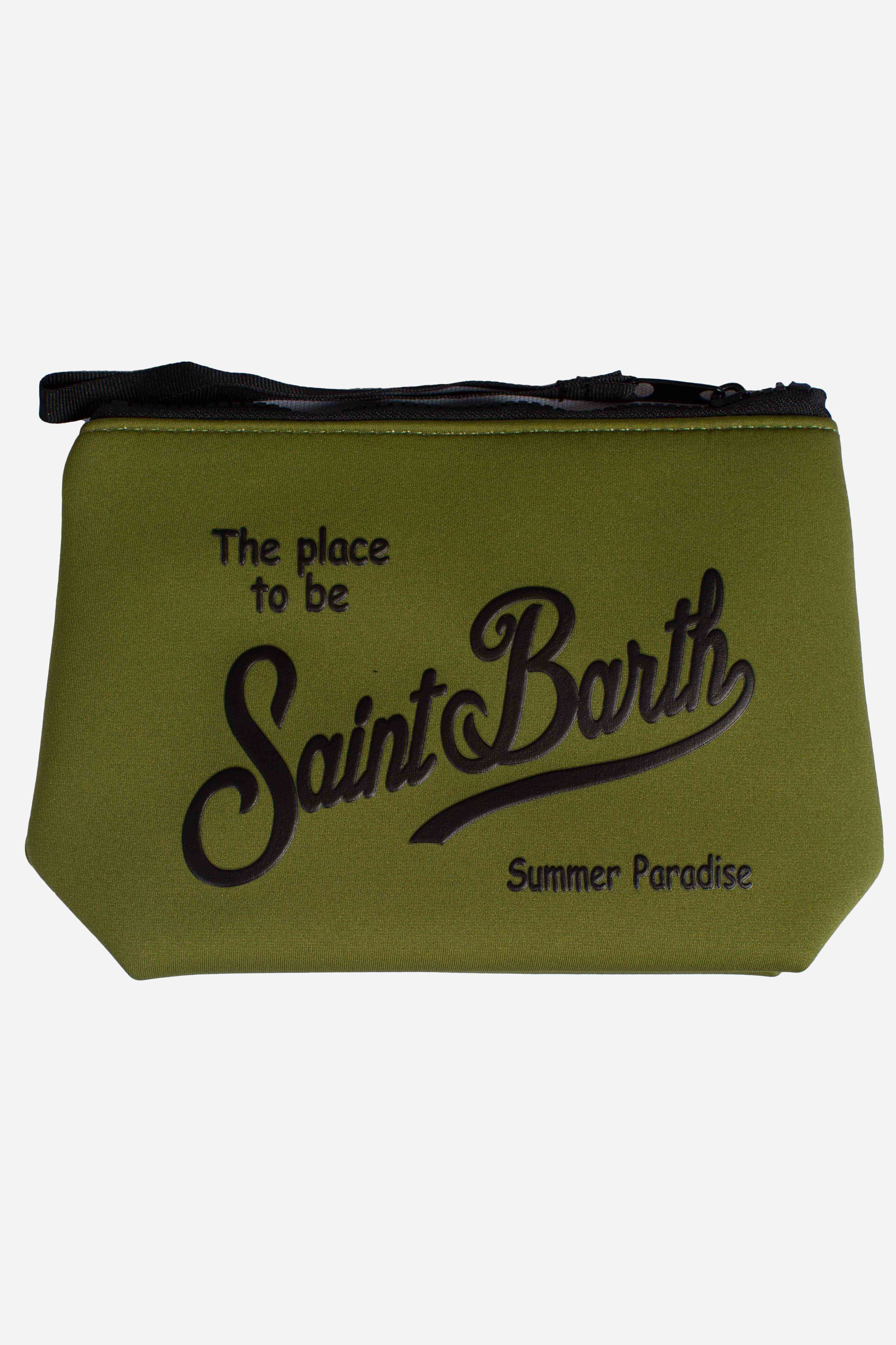 POCHETTE ALINE IN SCUBA MILITARY TINTA UNITA