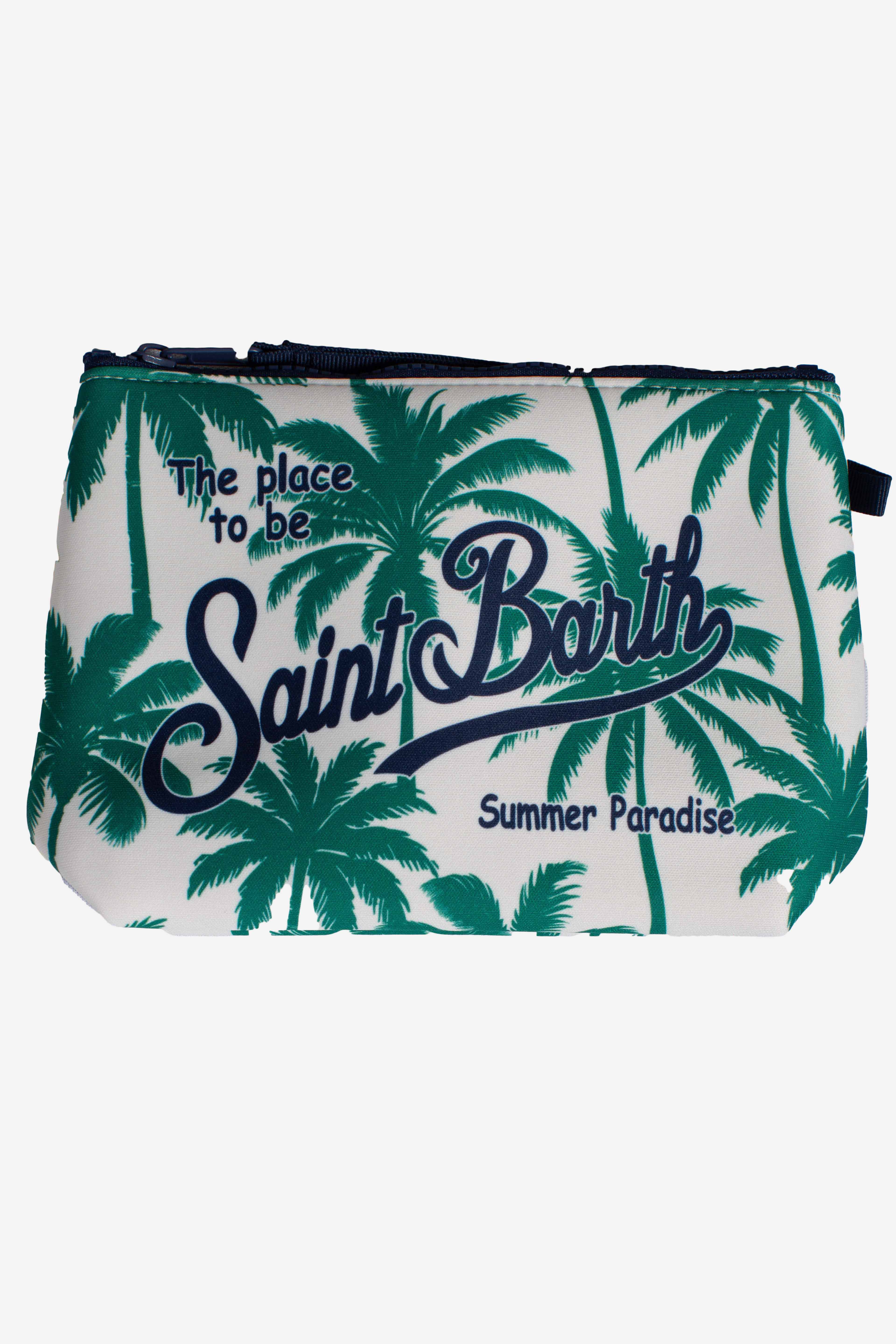 Pochette Aline in scuba stampa PALMS ALLOVER