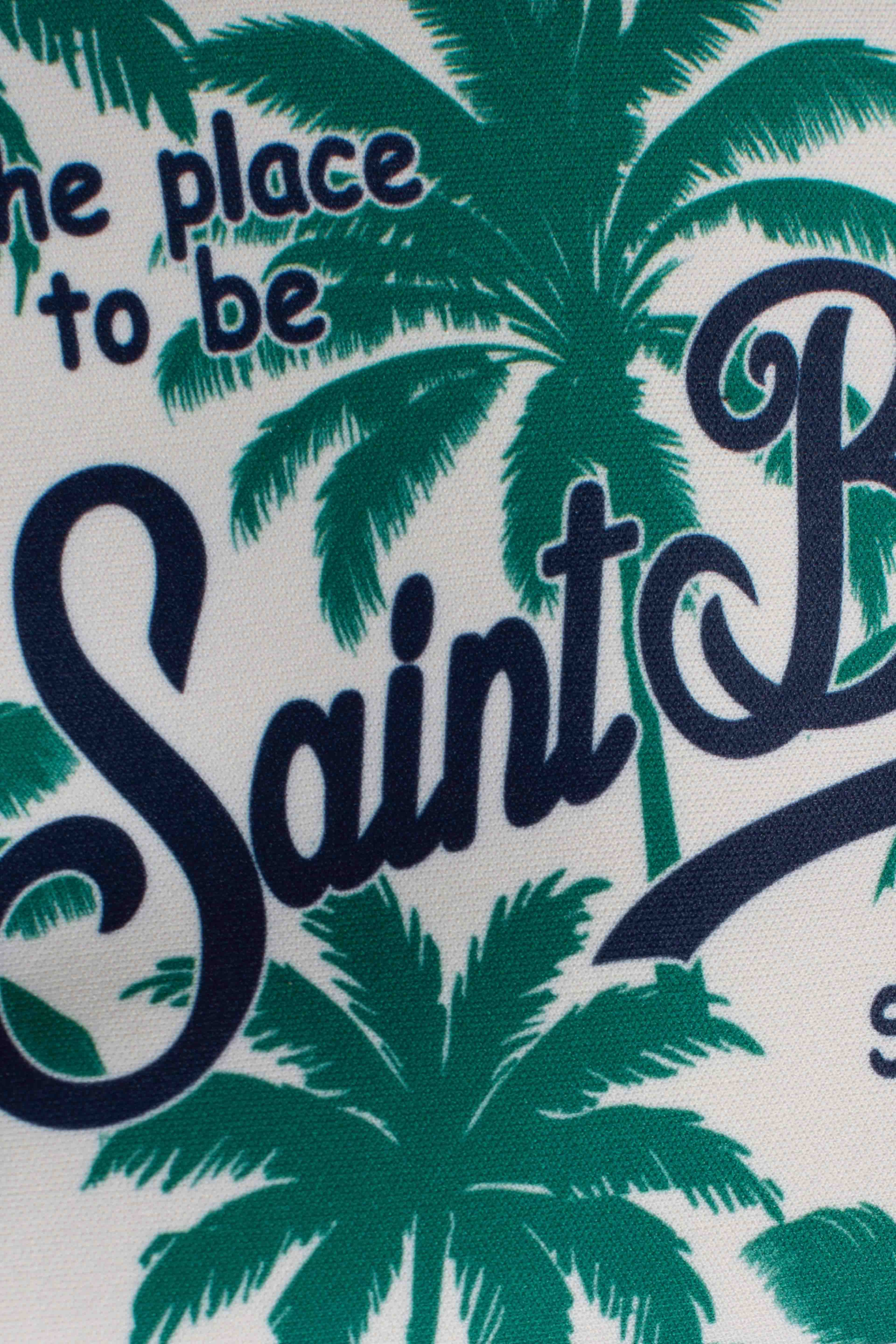Pochette Aline in scuba stampa PALMS ALLOVER