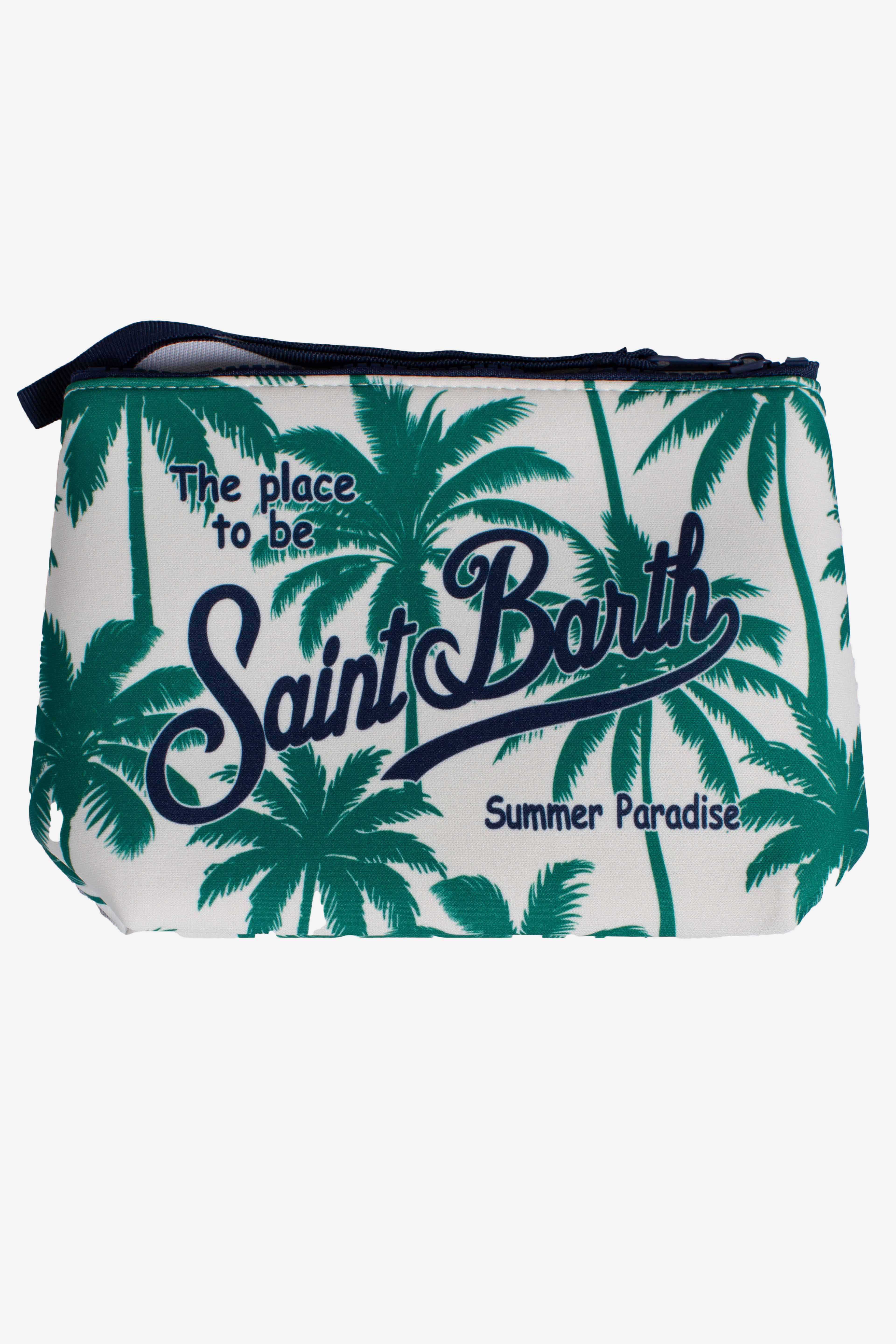 Pochette Aline in scuba stampa PALMS ALLOVER