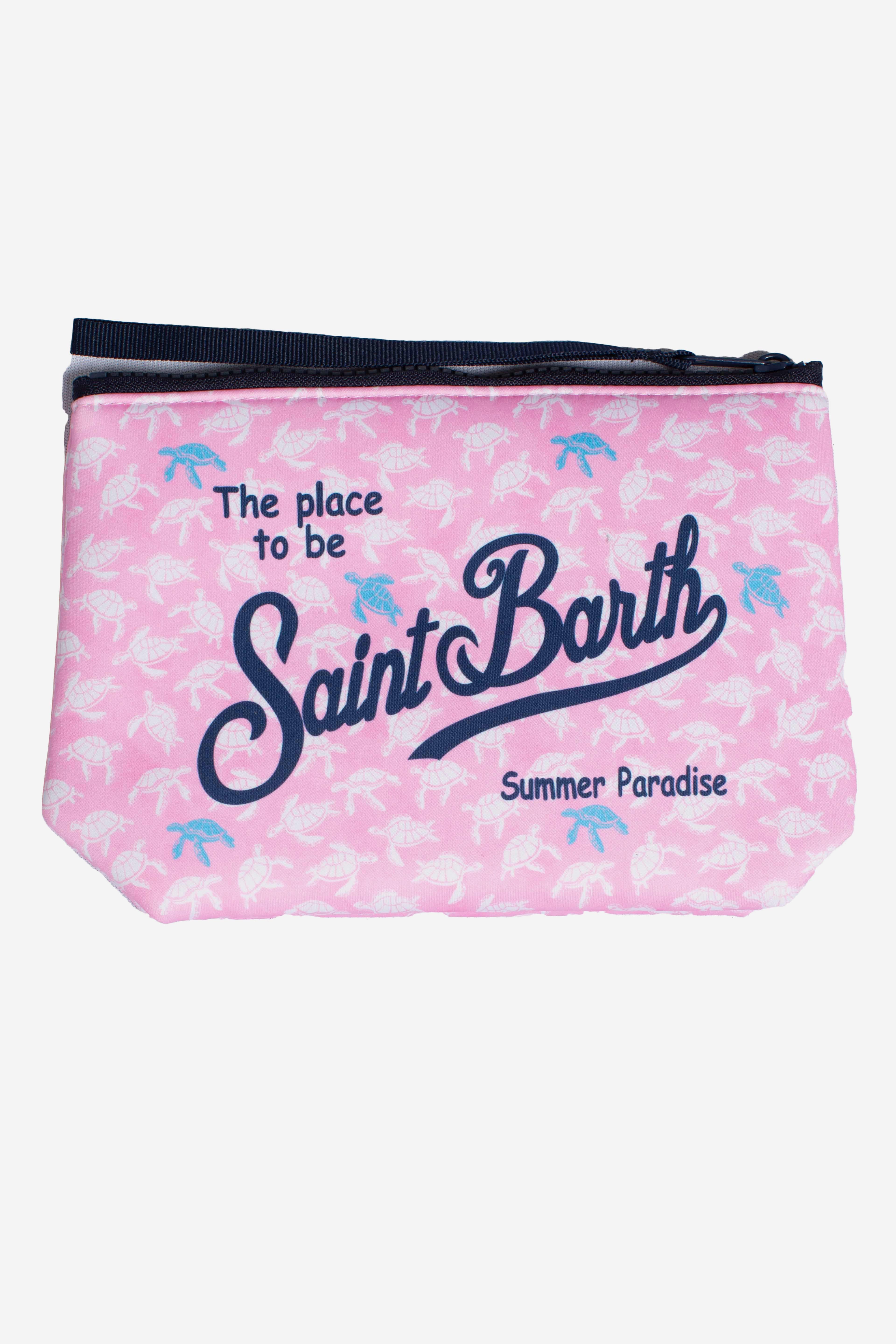 Pochette Aline in scuba stampa turtle block