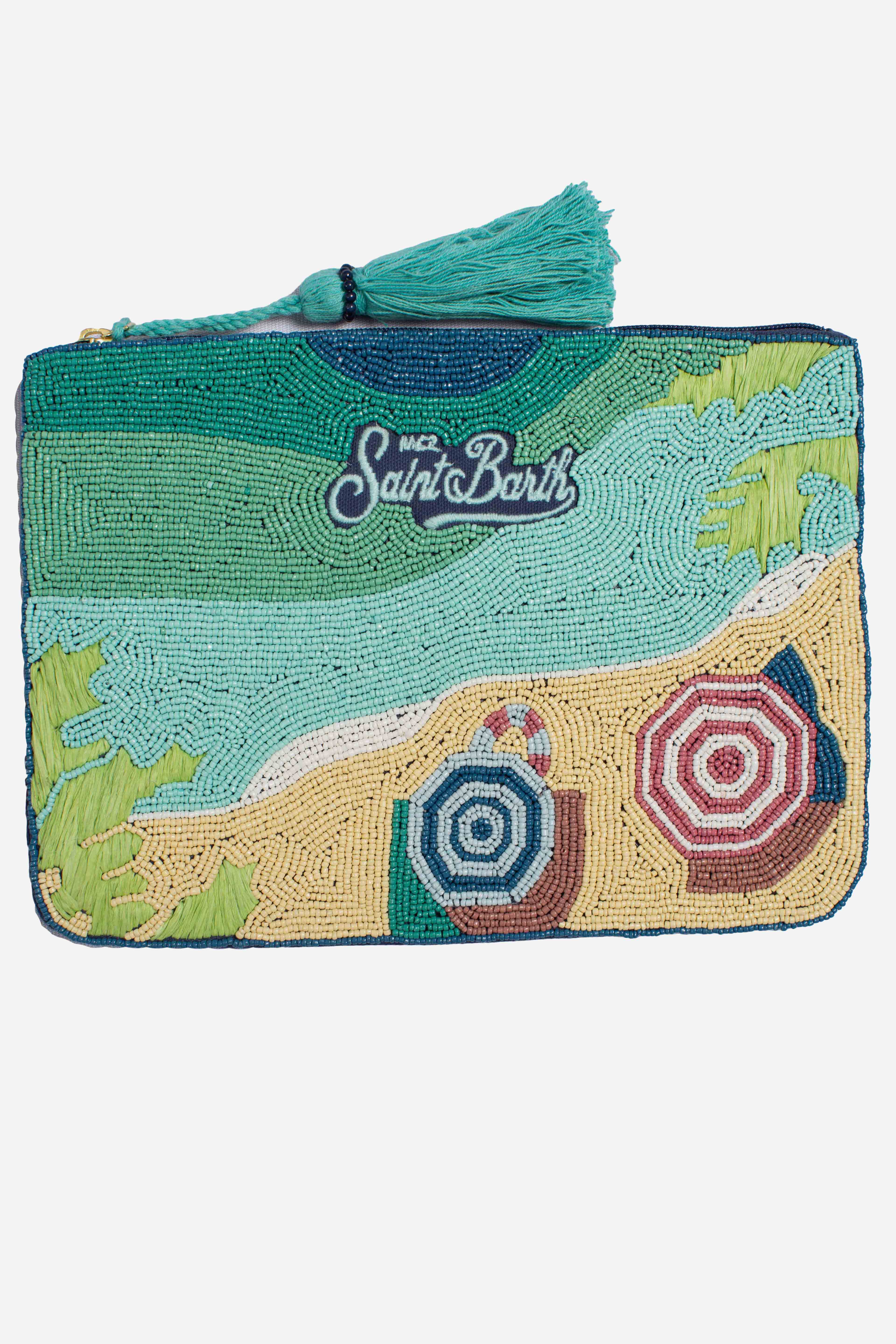Pouch pearl saint barth beach in perline