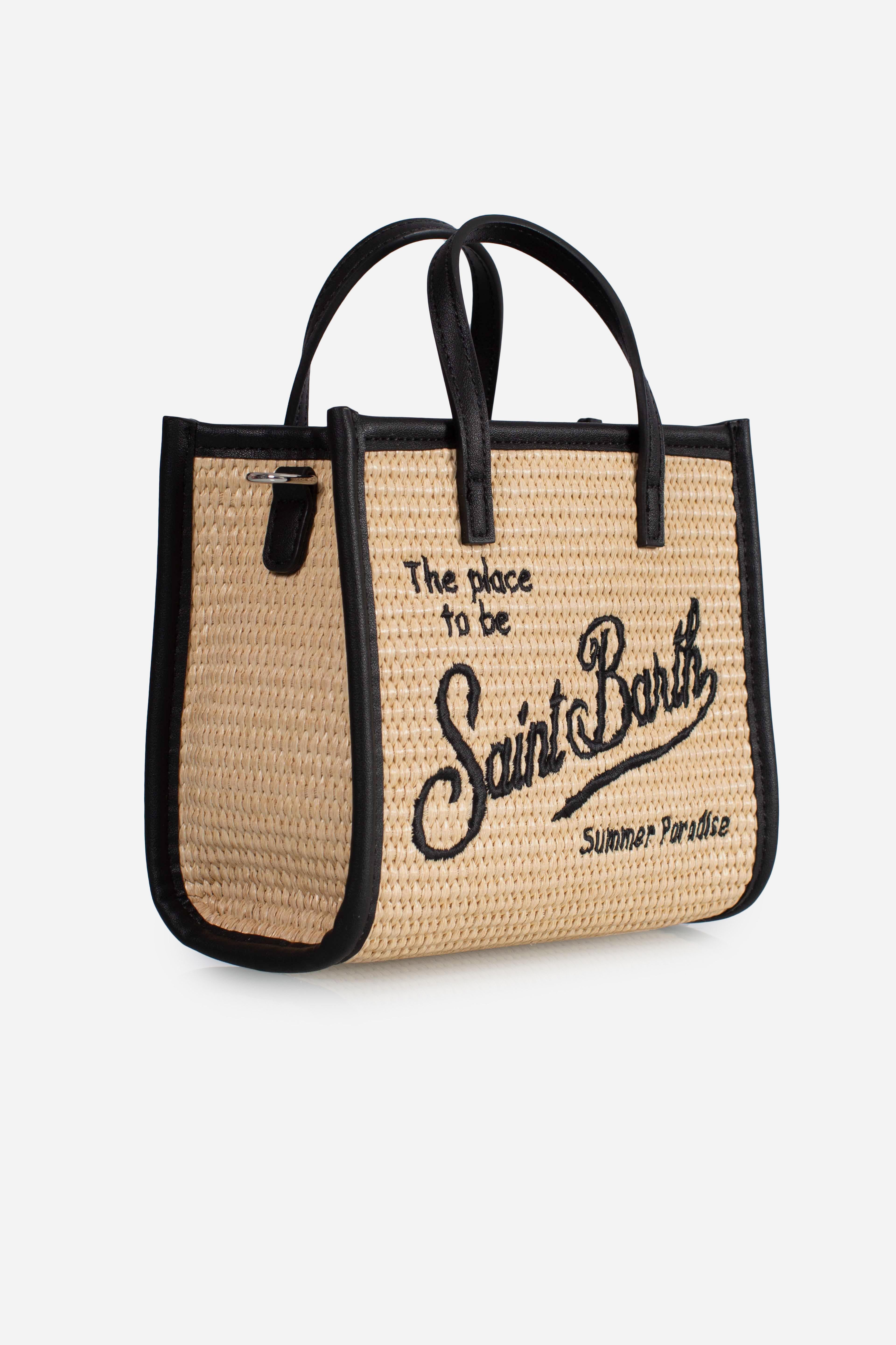 Borsa Vivian Mini Straw beige effetto paglia