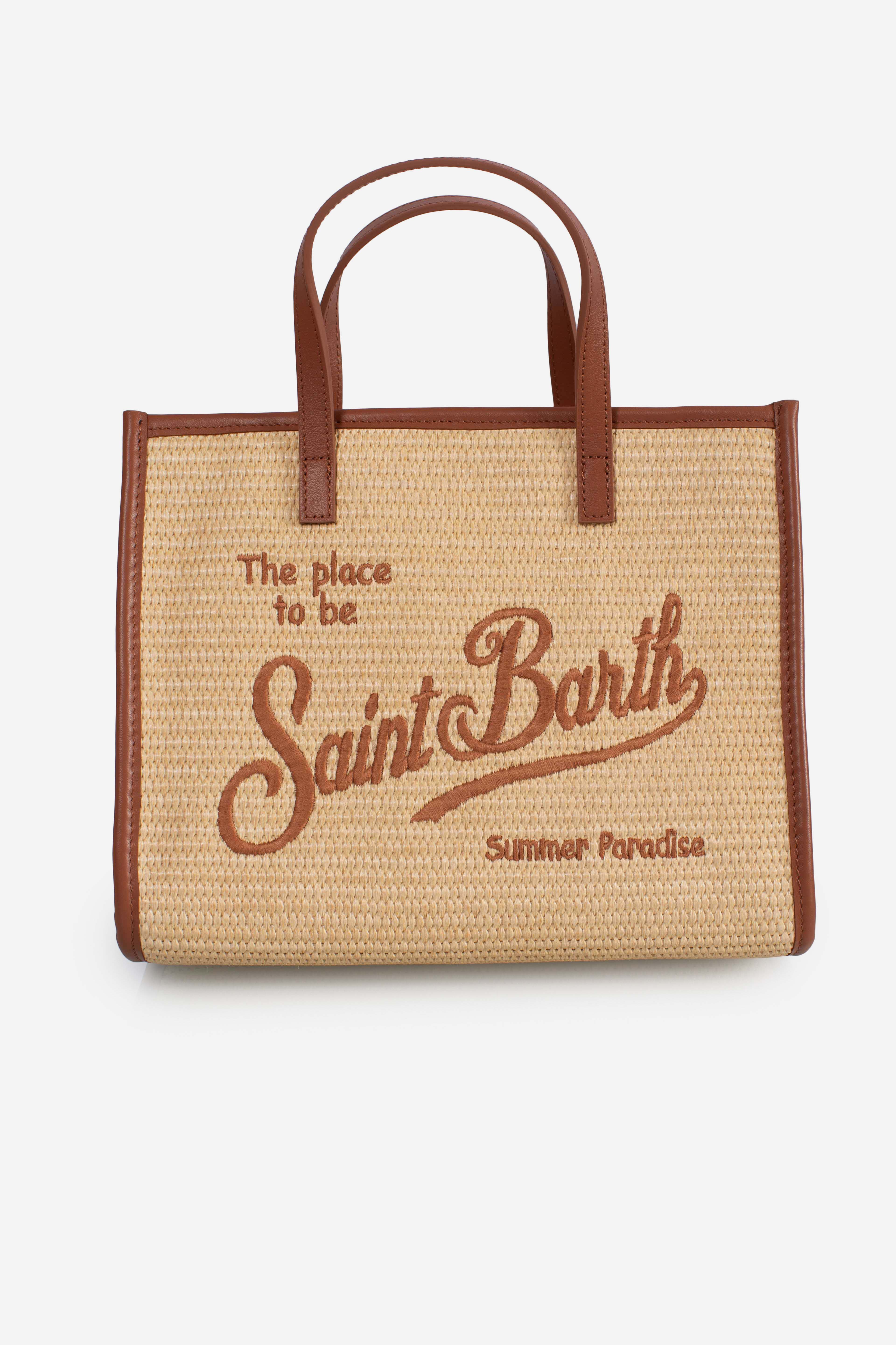 Borsa Vivian Mid Straw beige effetto paglia