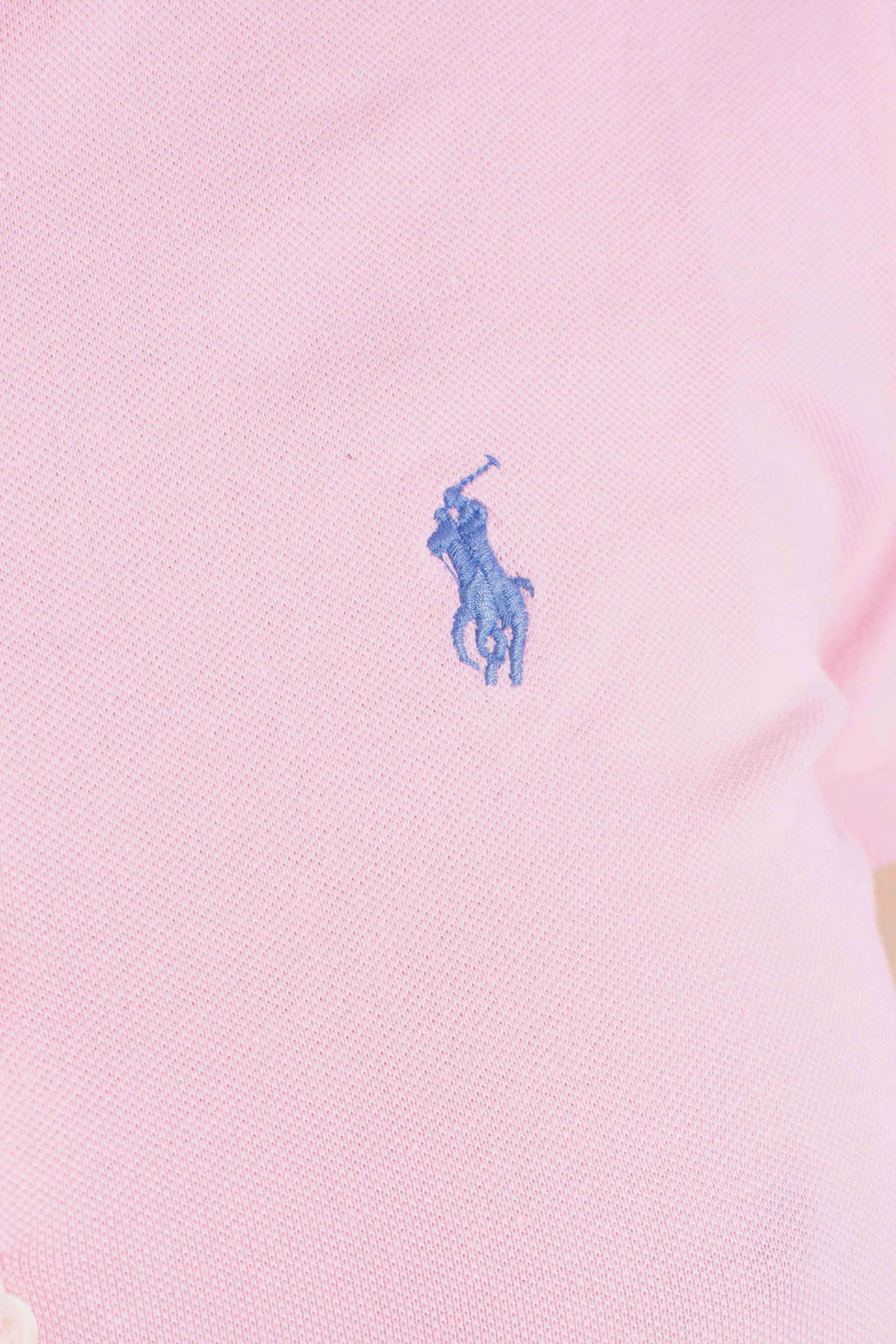 Polo elasticizzata slim fit pink