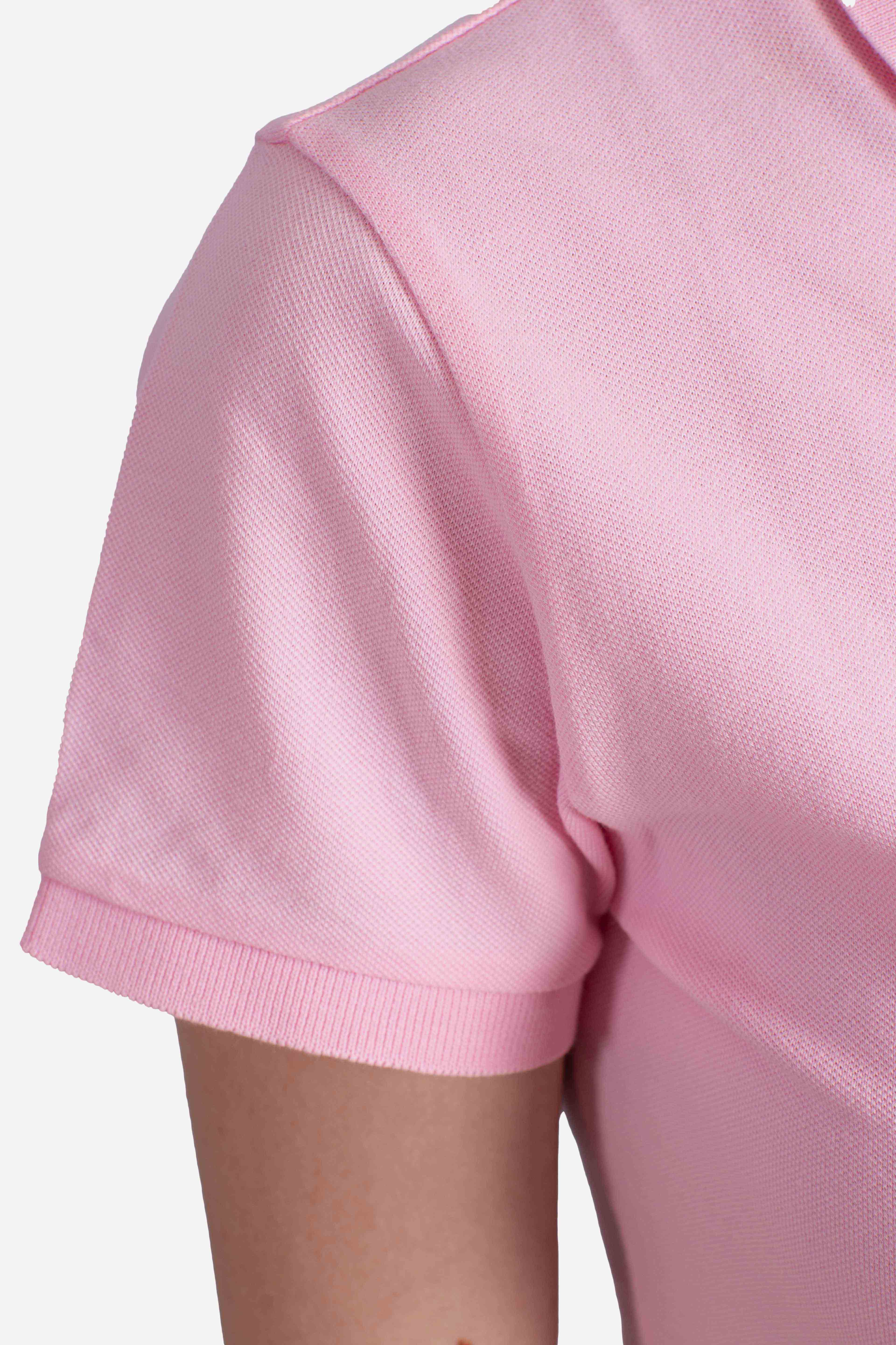 Polo elasticizzata slim fit pink