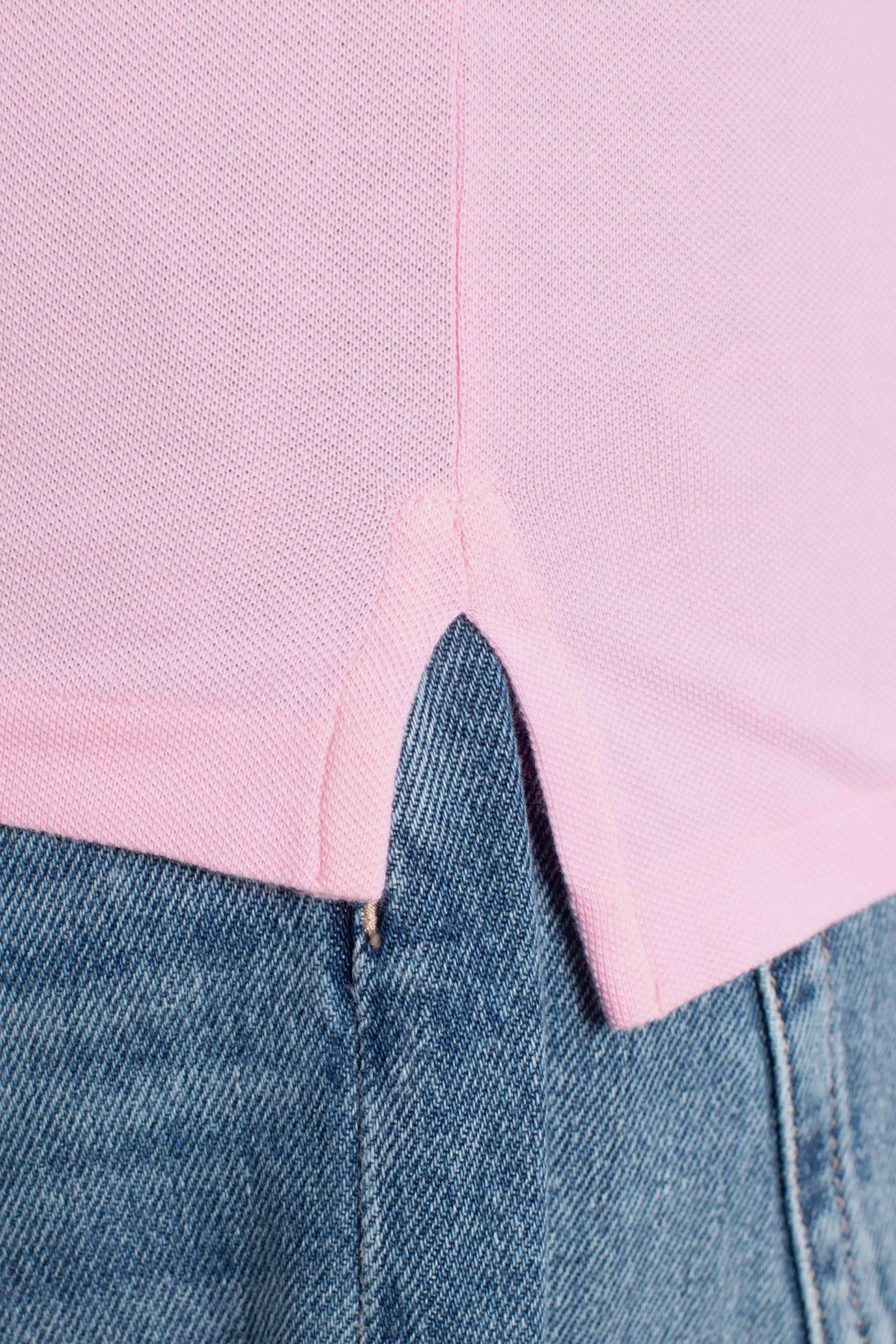 Polo elasticizzata slim fit pink
