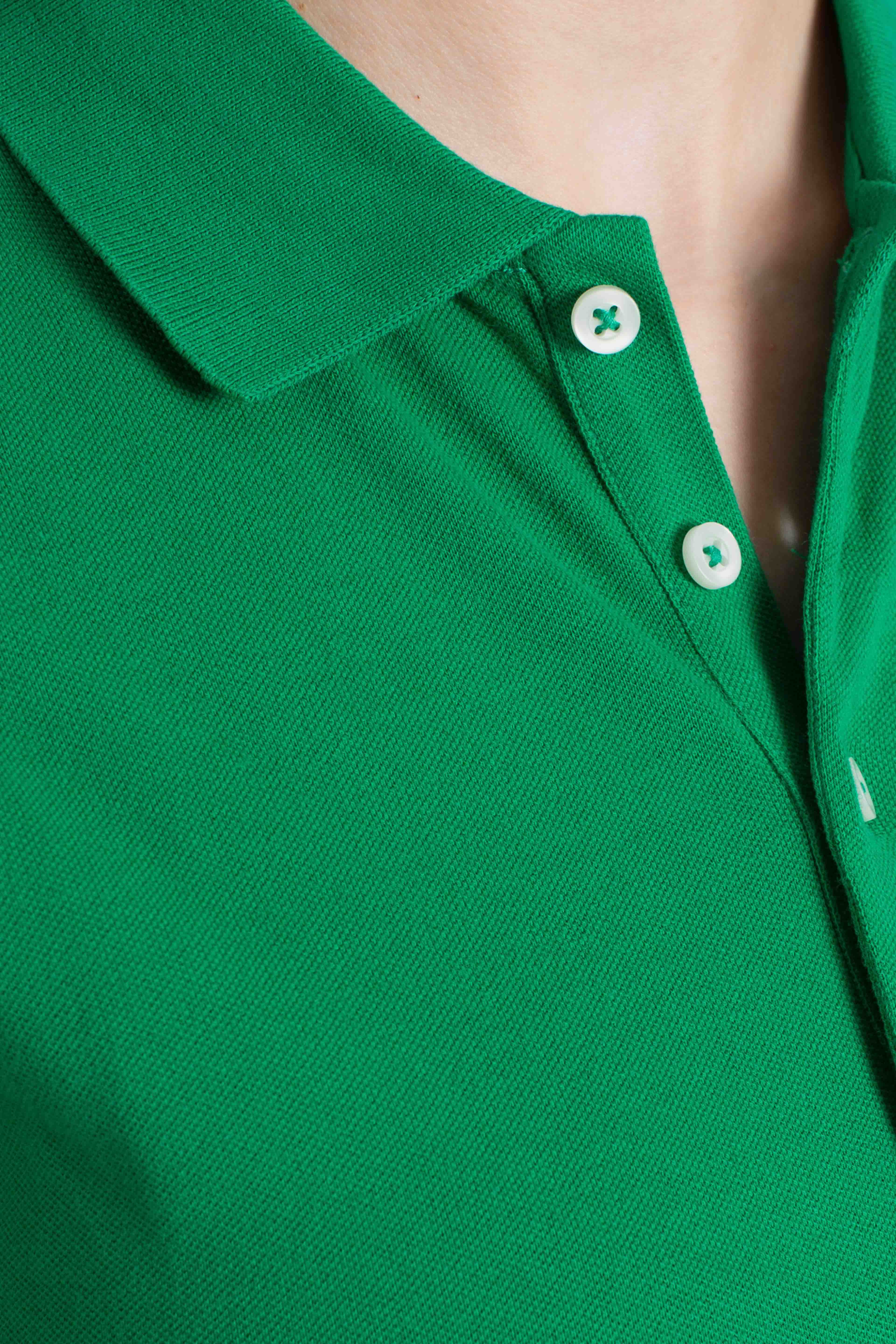 Polo elasticizzata slim fit green