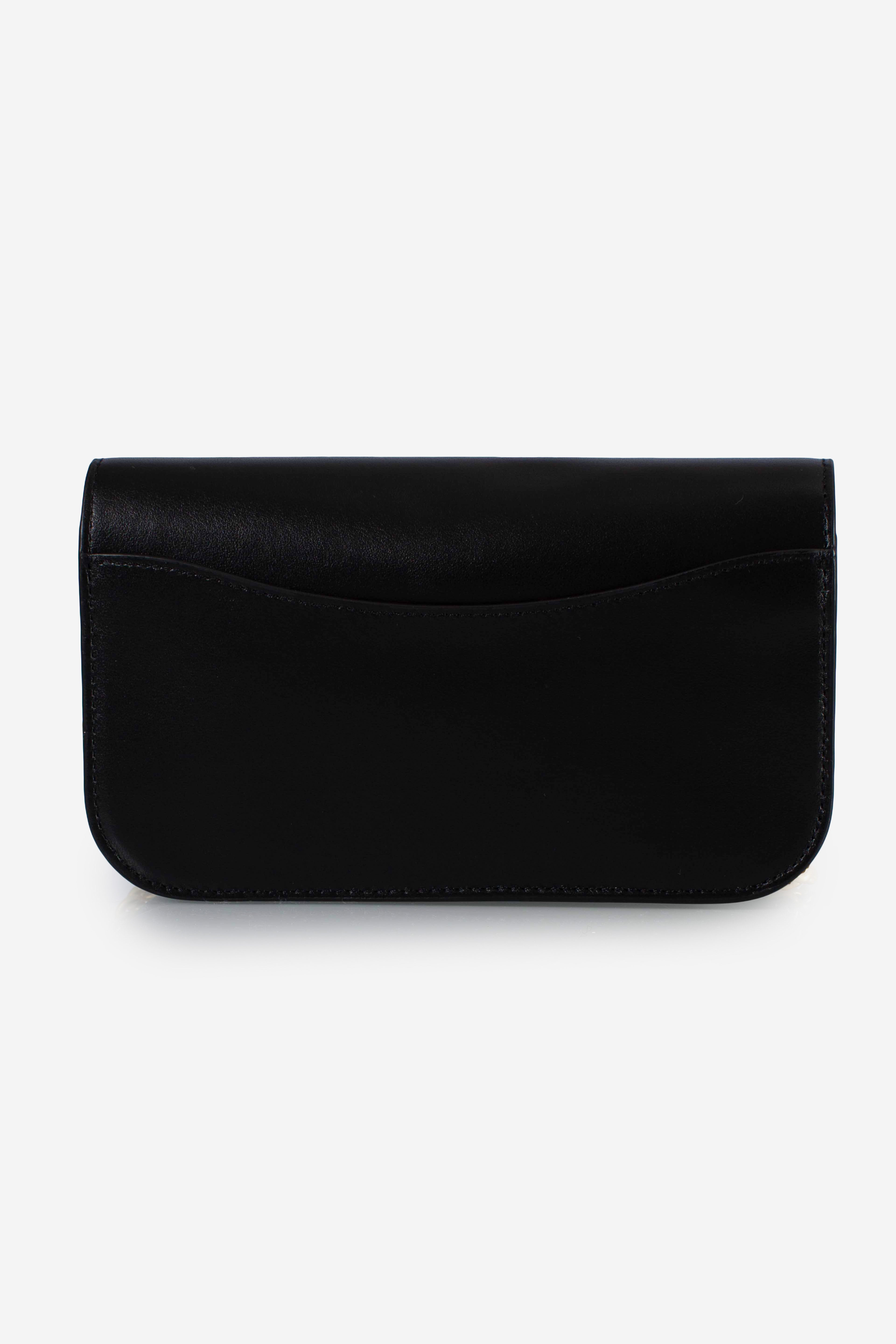 Portafoglio e borsa Polo ID in pelle con catena black