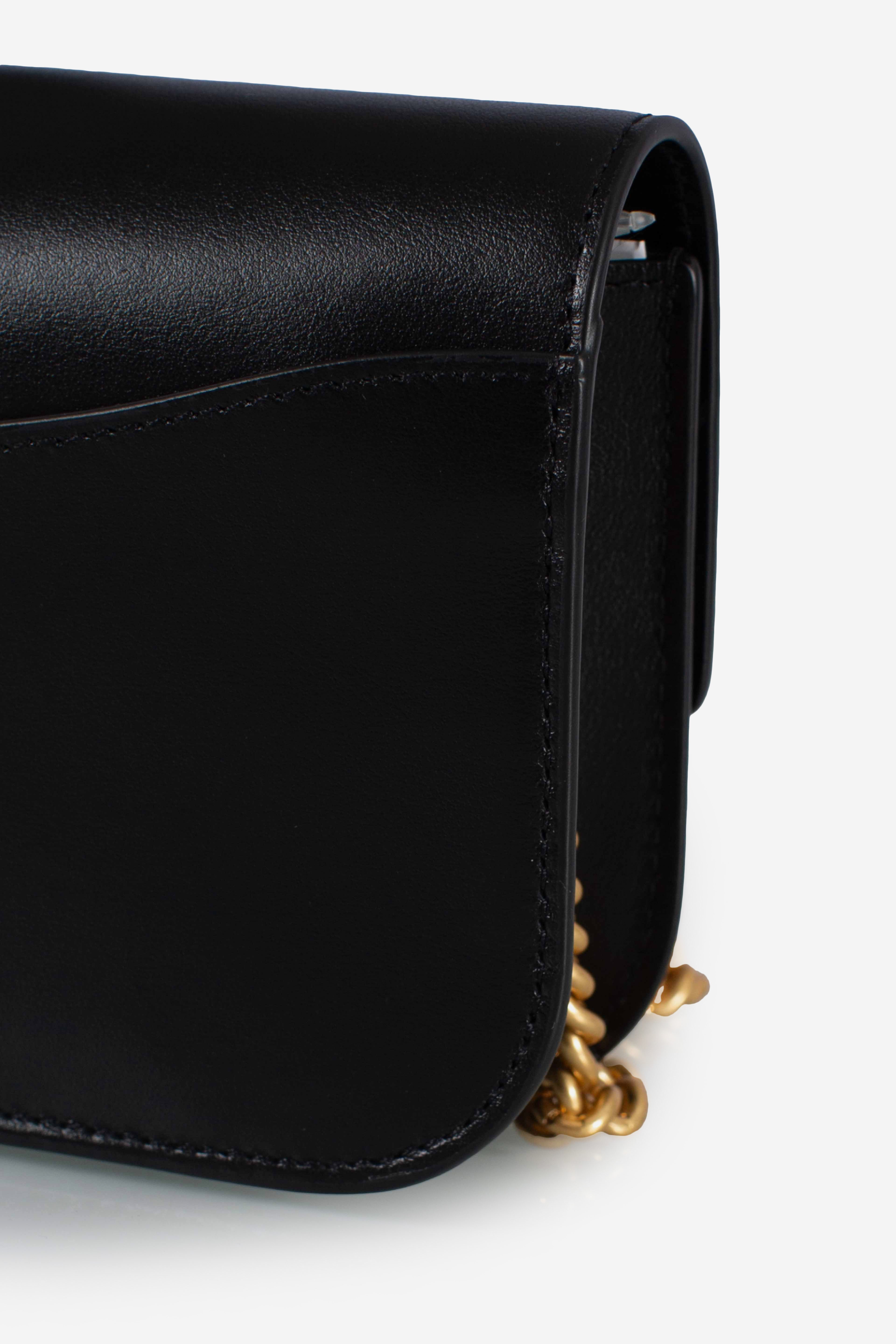 Portafoglio e borsa Polo ID in pelle con catena black