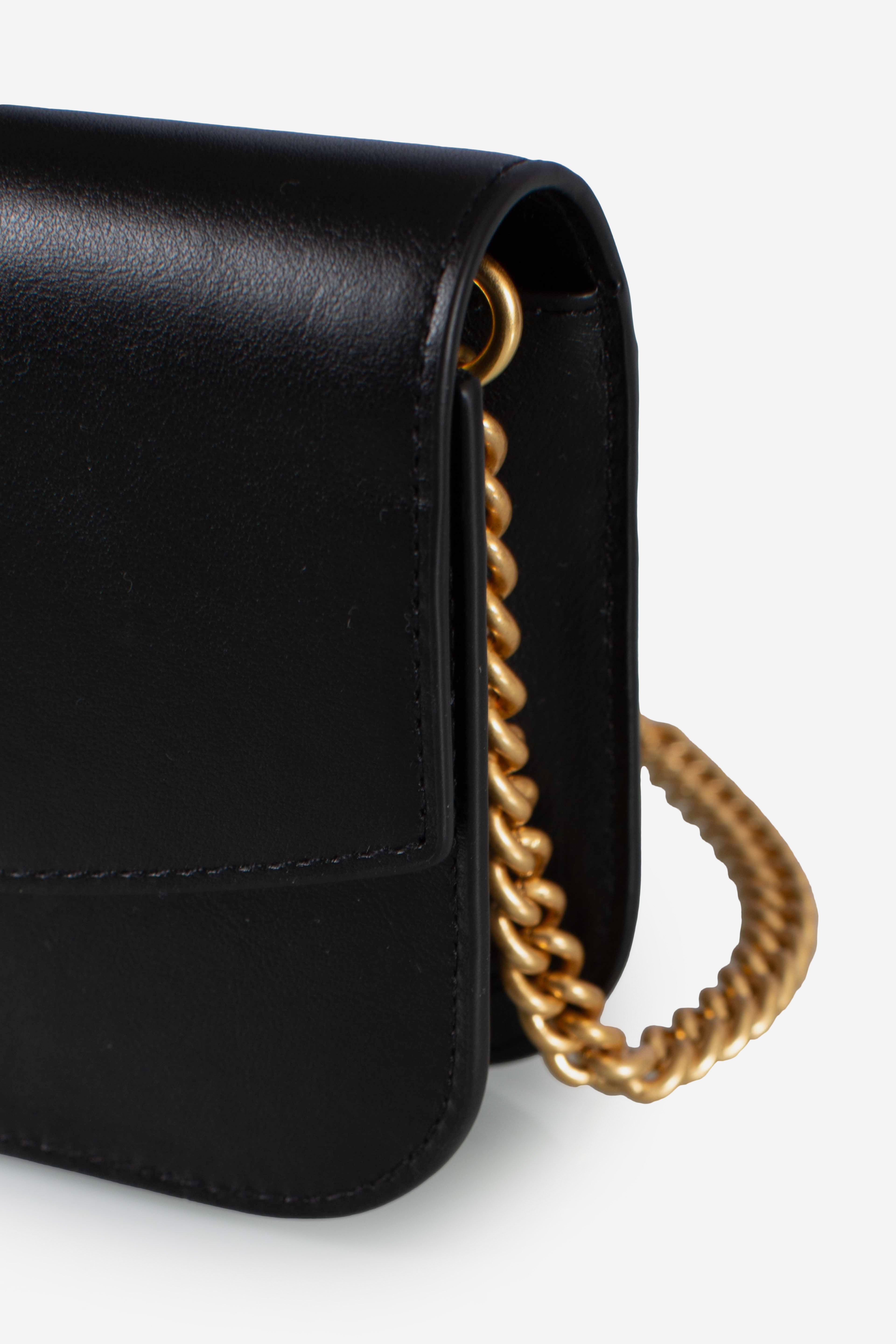 Portafoglio e borsa Polo ID in pelle con catena black