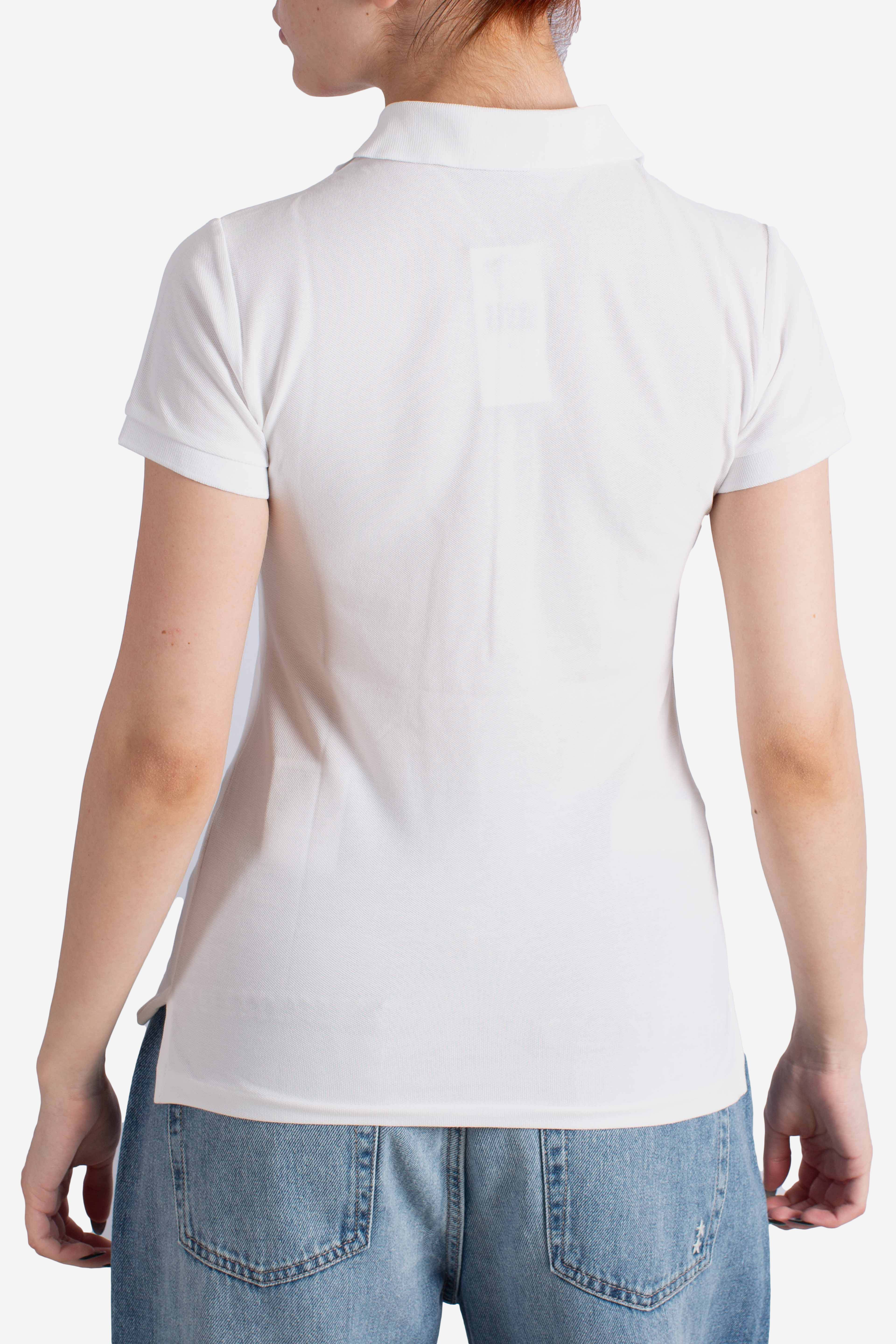 Polo elasticizzata slim fit white