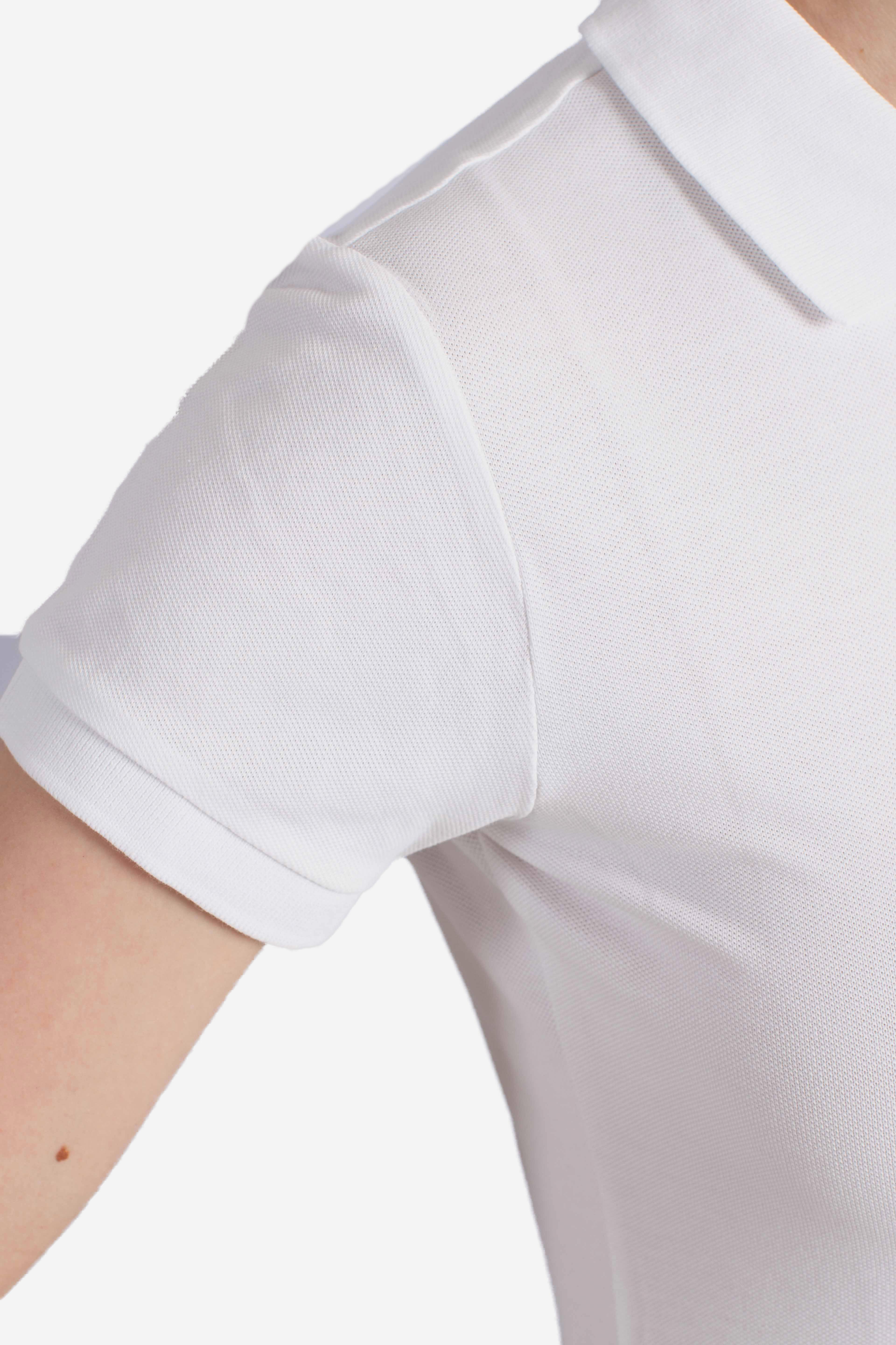 Polo elasticizzata slim fit white