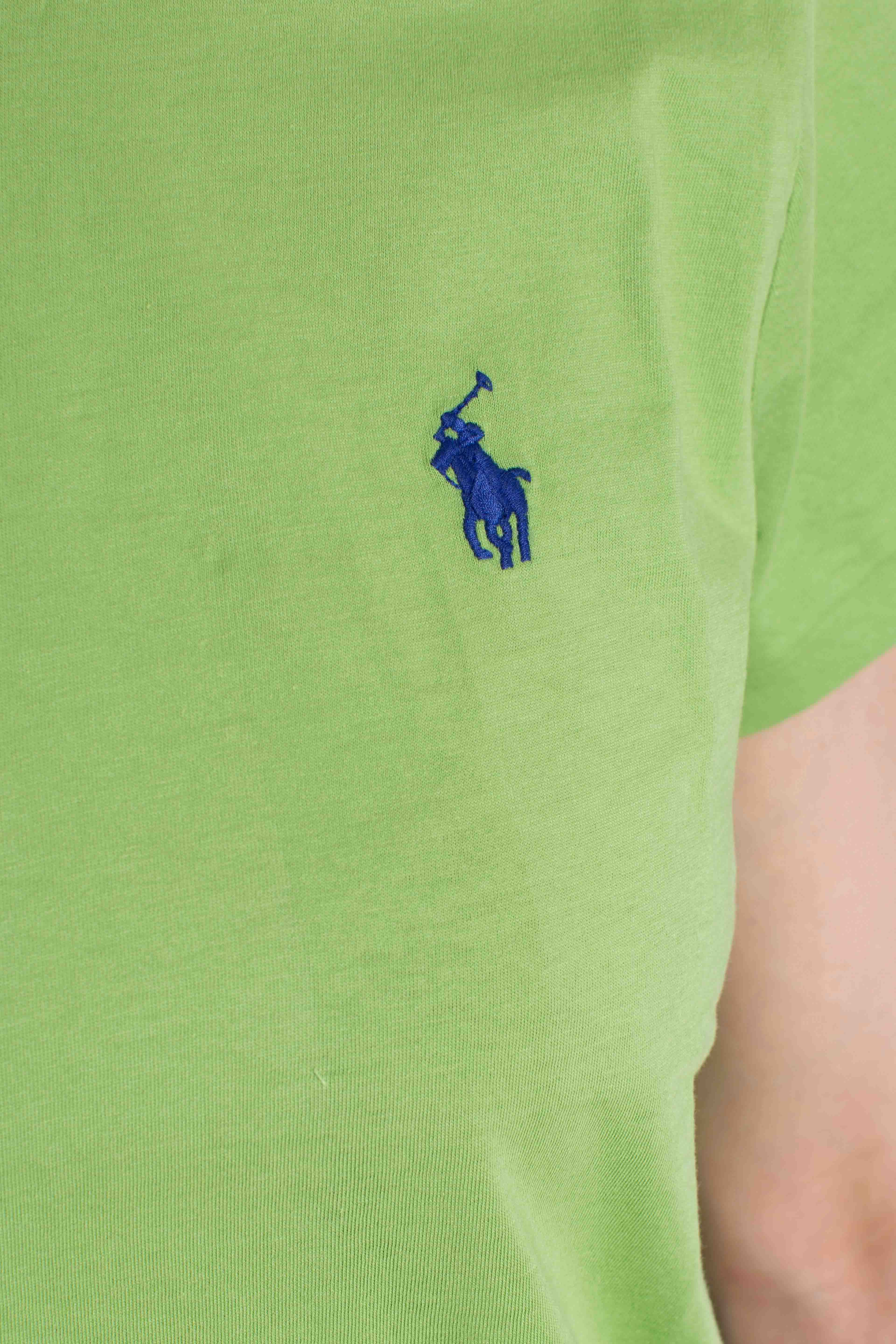 Maglietta girocollo in jersey di cotone green