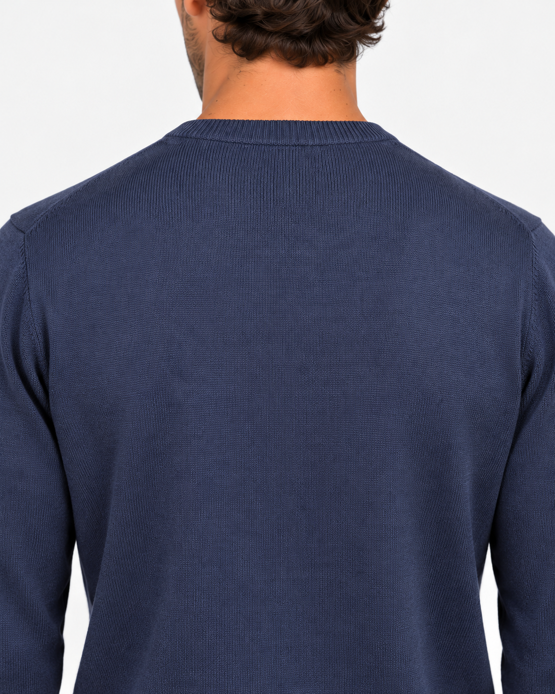 Fay Pull Girocollo Uomo in Lana Merinos Blu