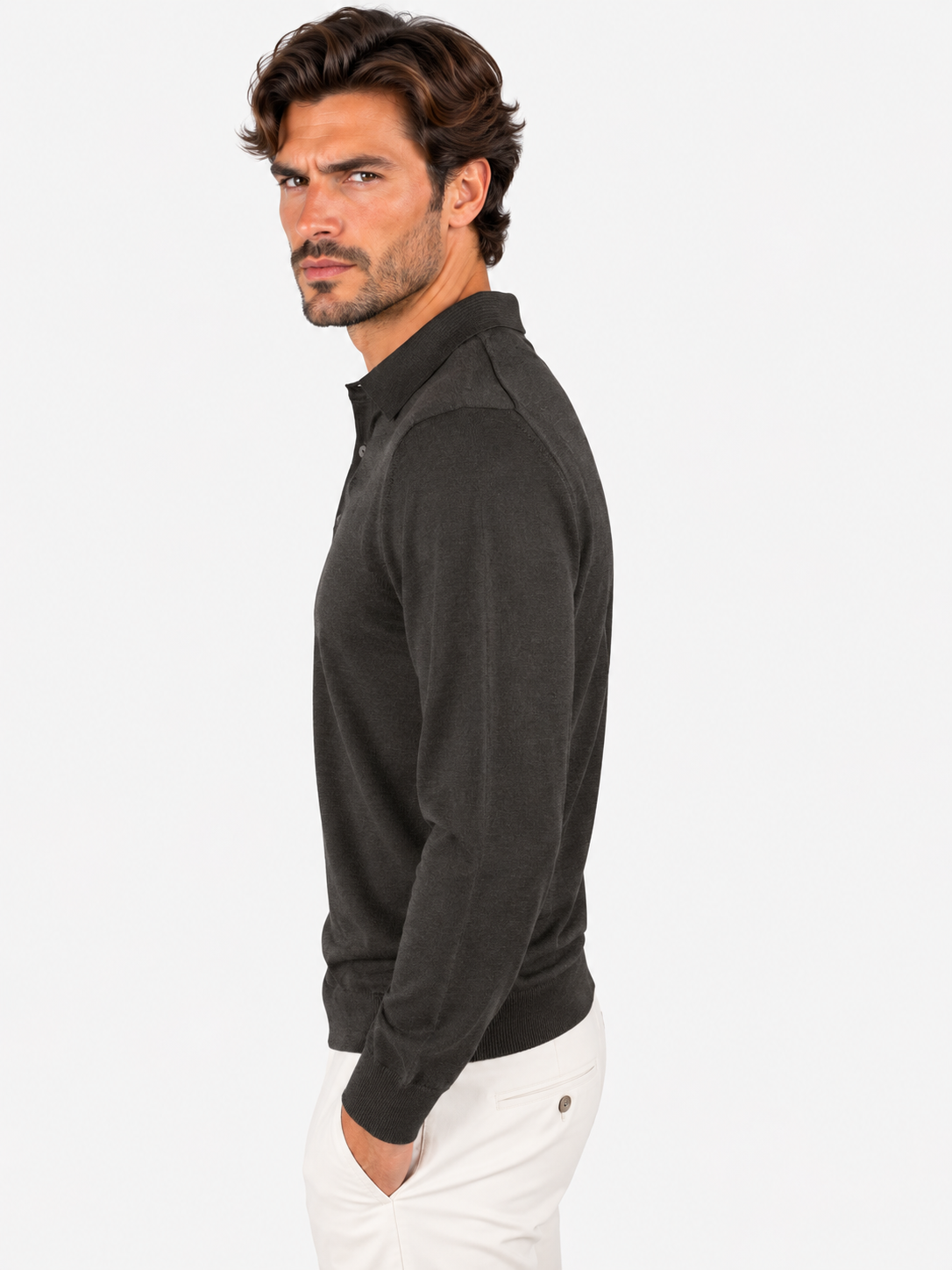 K-Way Polo Rey Wool Silk Cashmere nero Black Pure