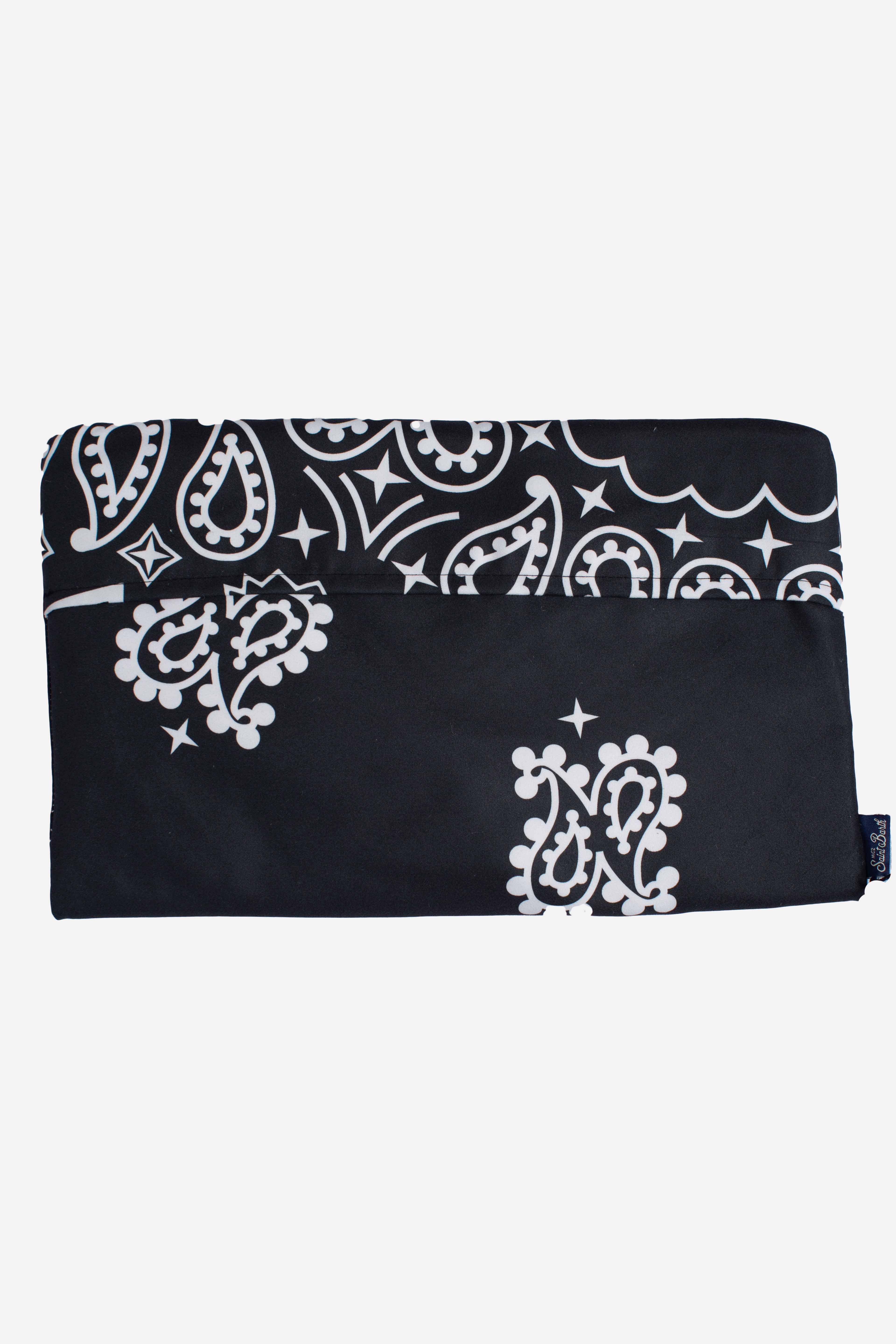 Telo mare Aidan con stampa bandana e logo