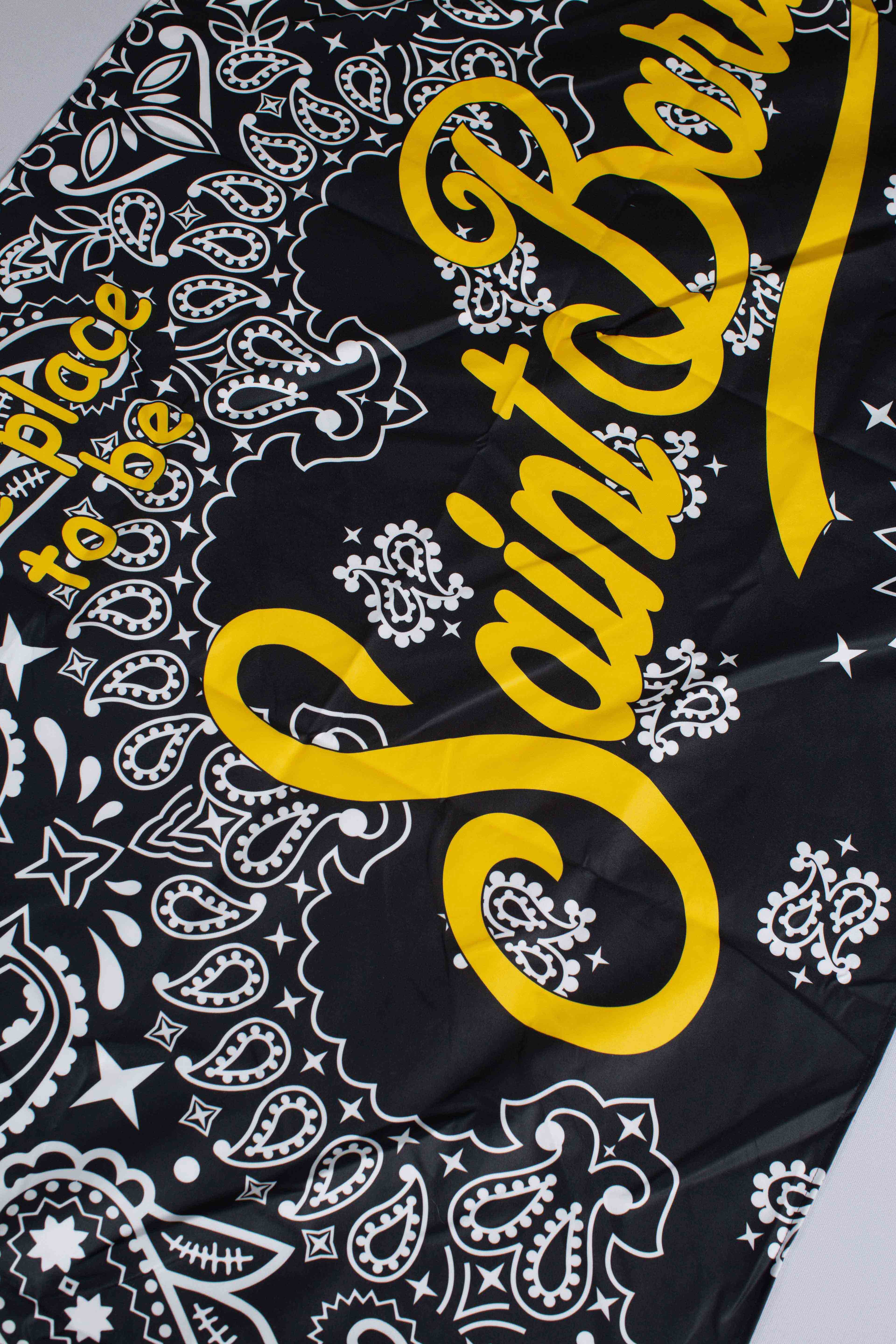 Telo mare Aidan con stampa bandana e logo