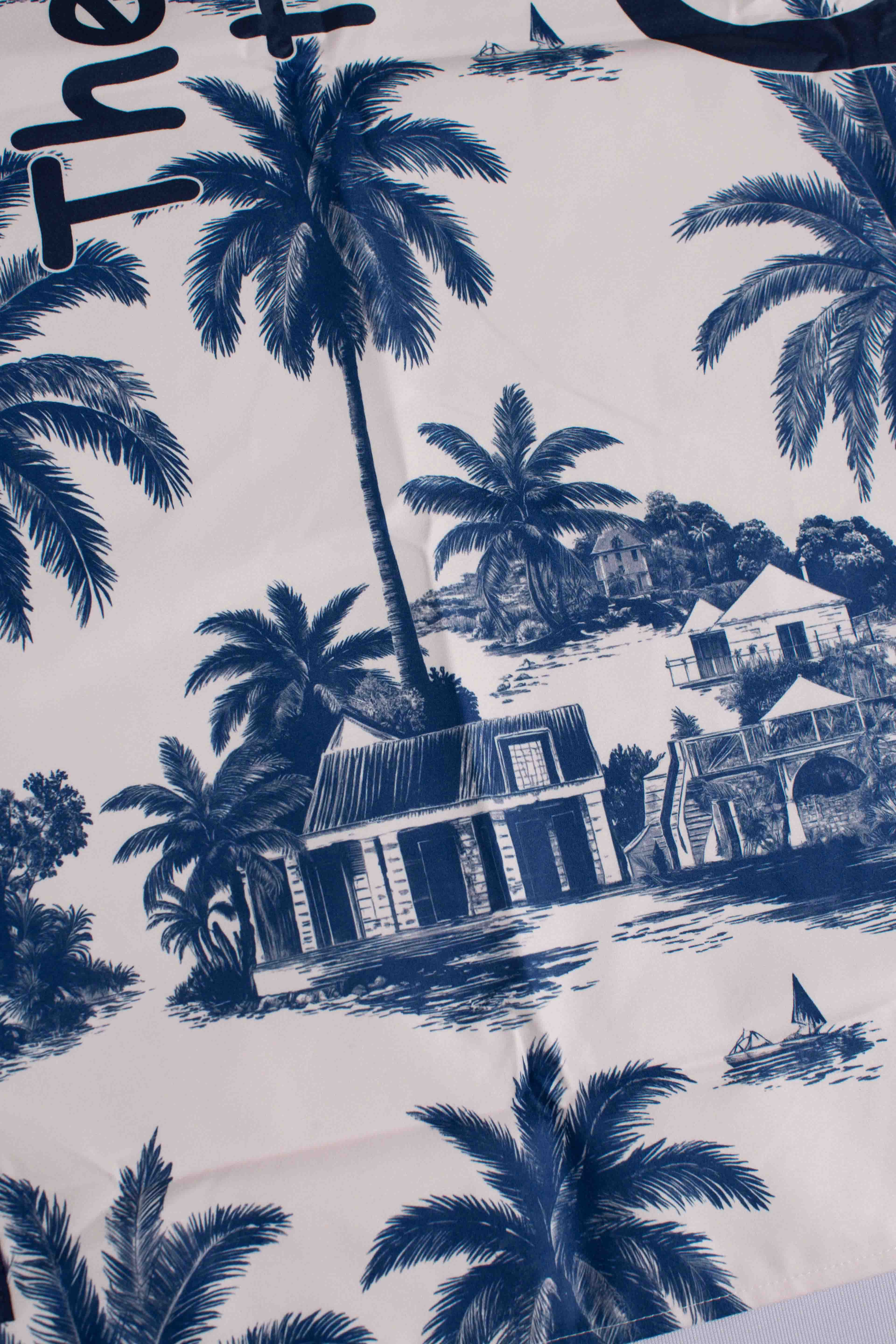 Telo mare Aidan con stampa toile de Jouy e logo | Special edition