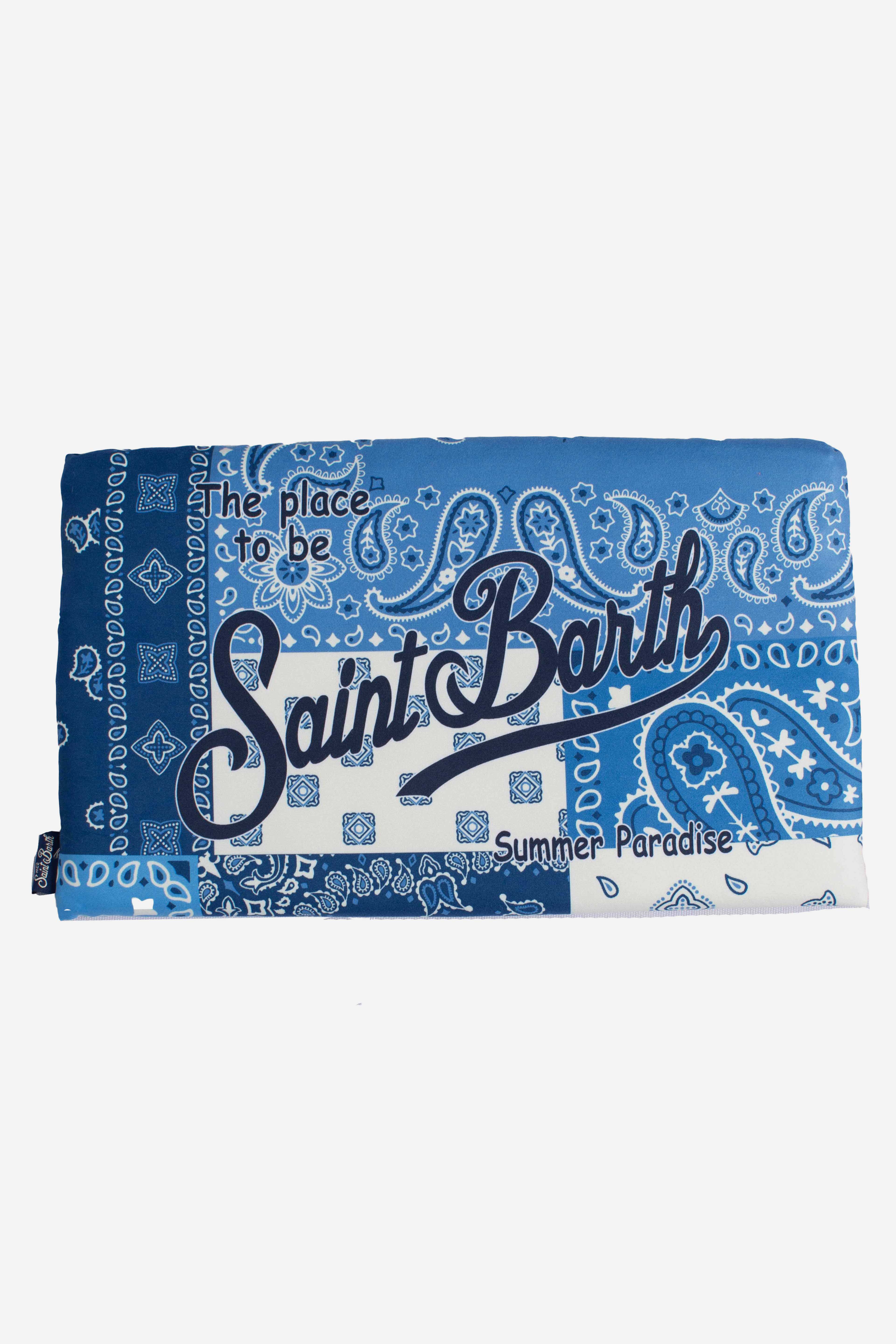 Telo mare Aidan con stampa foulard e logo