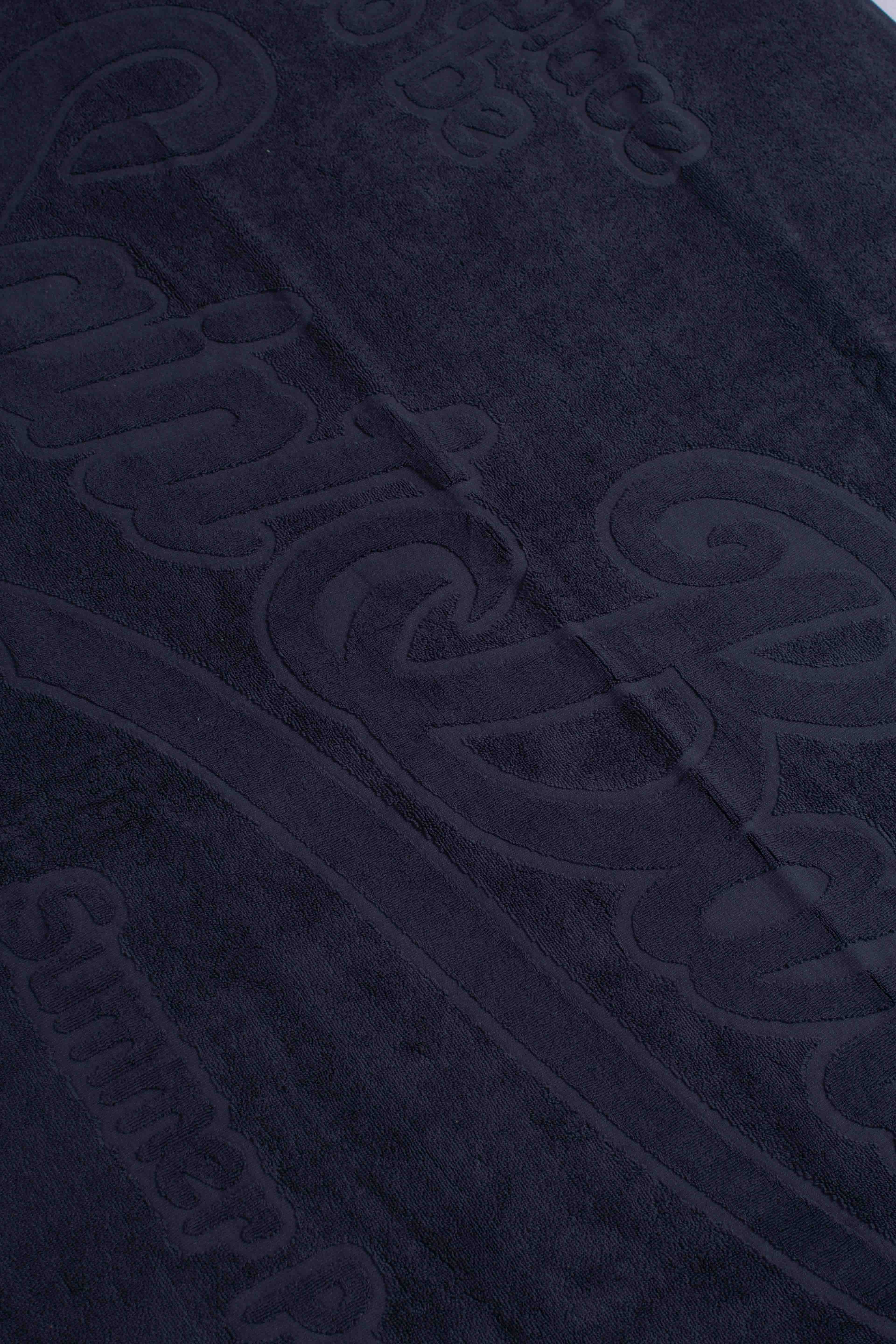 Telo mare Towel Terry embossed blu