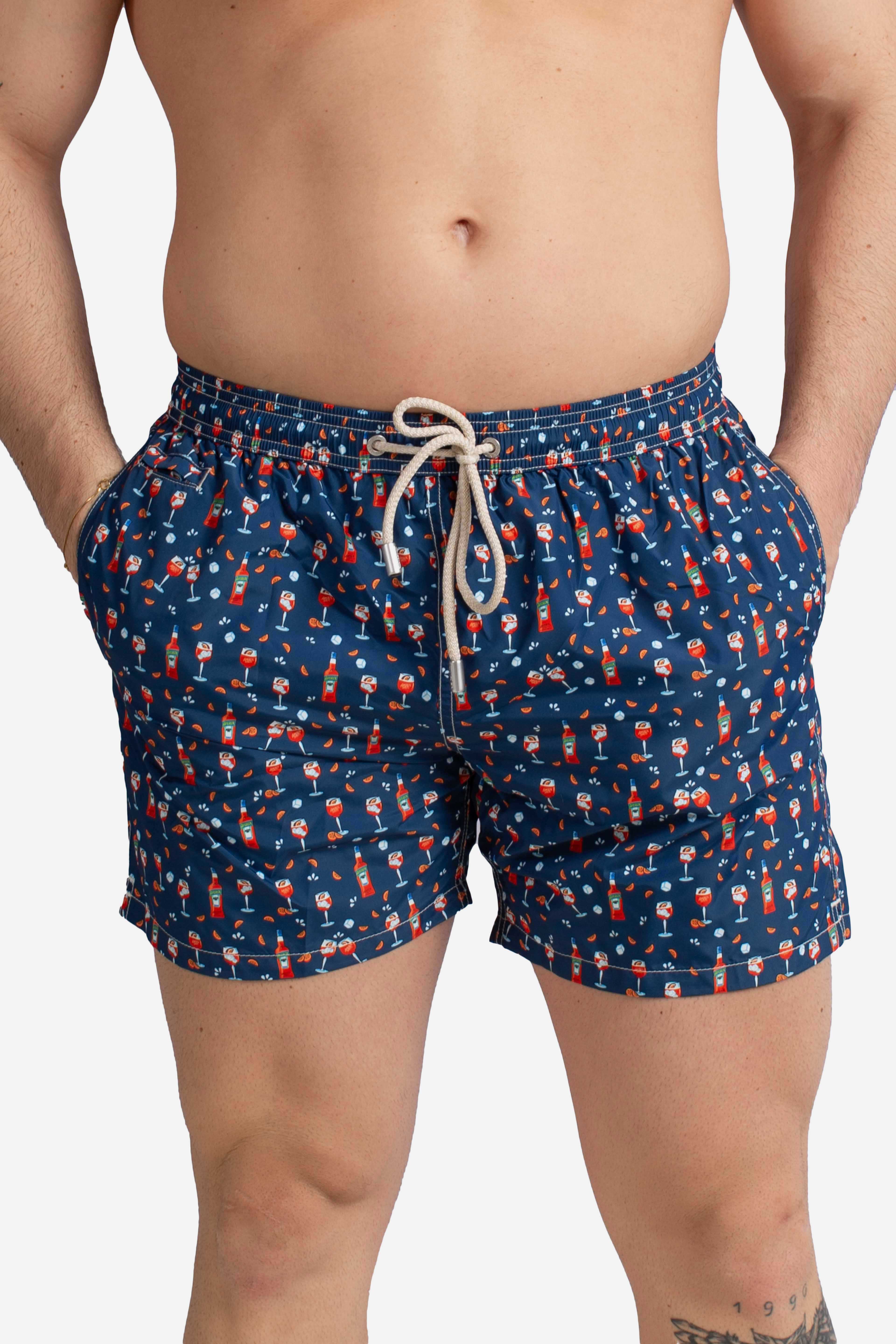 Costume Lighting Micro stampa ultralight swim short blu
