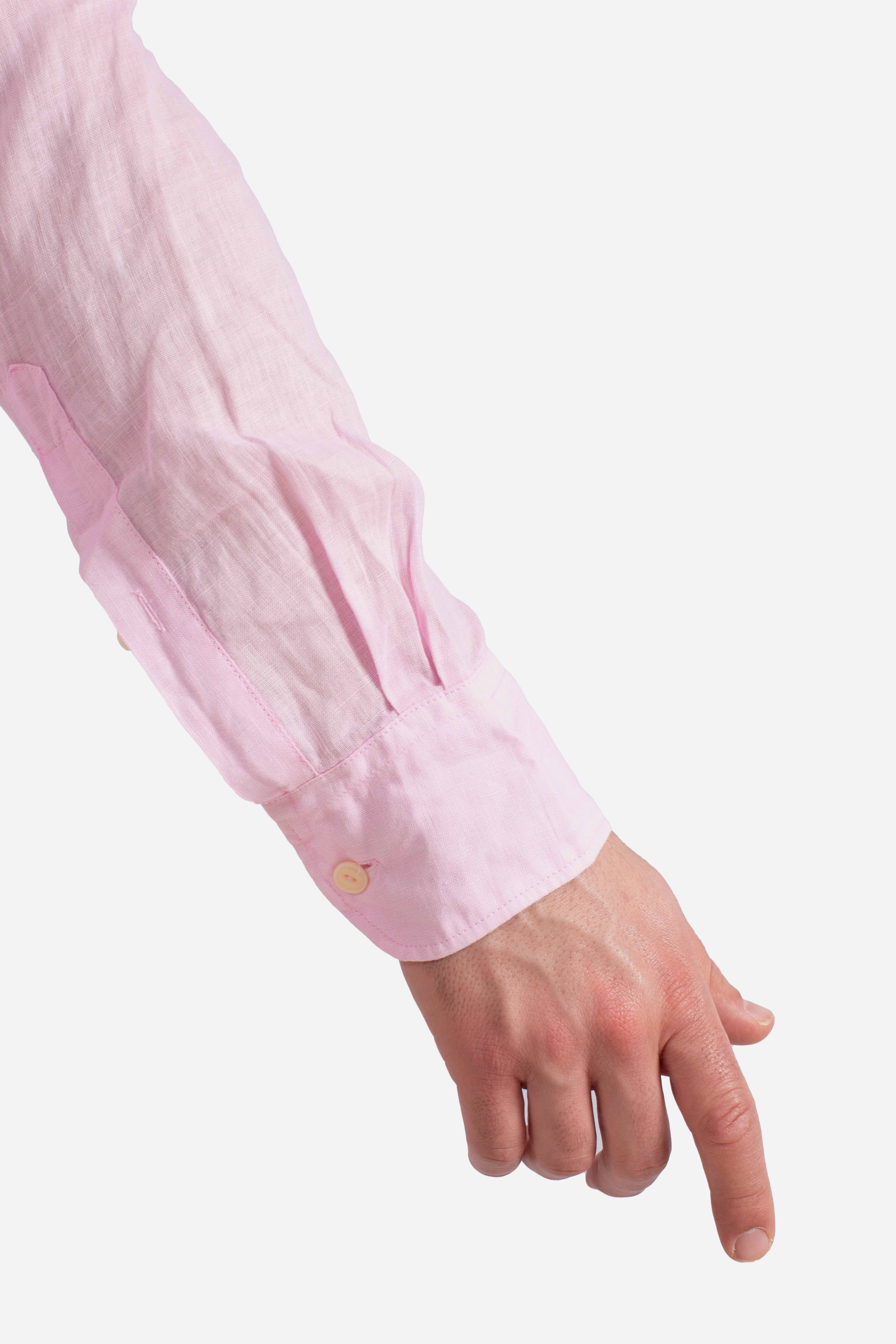 Camicia Pamplona in lino pink