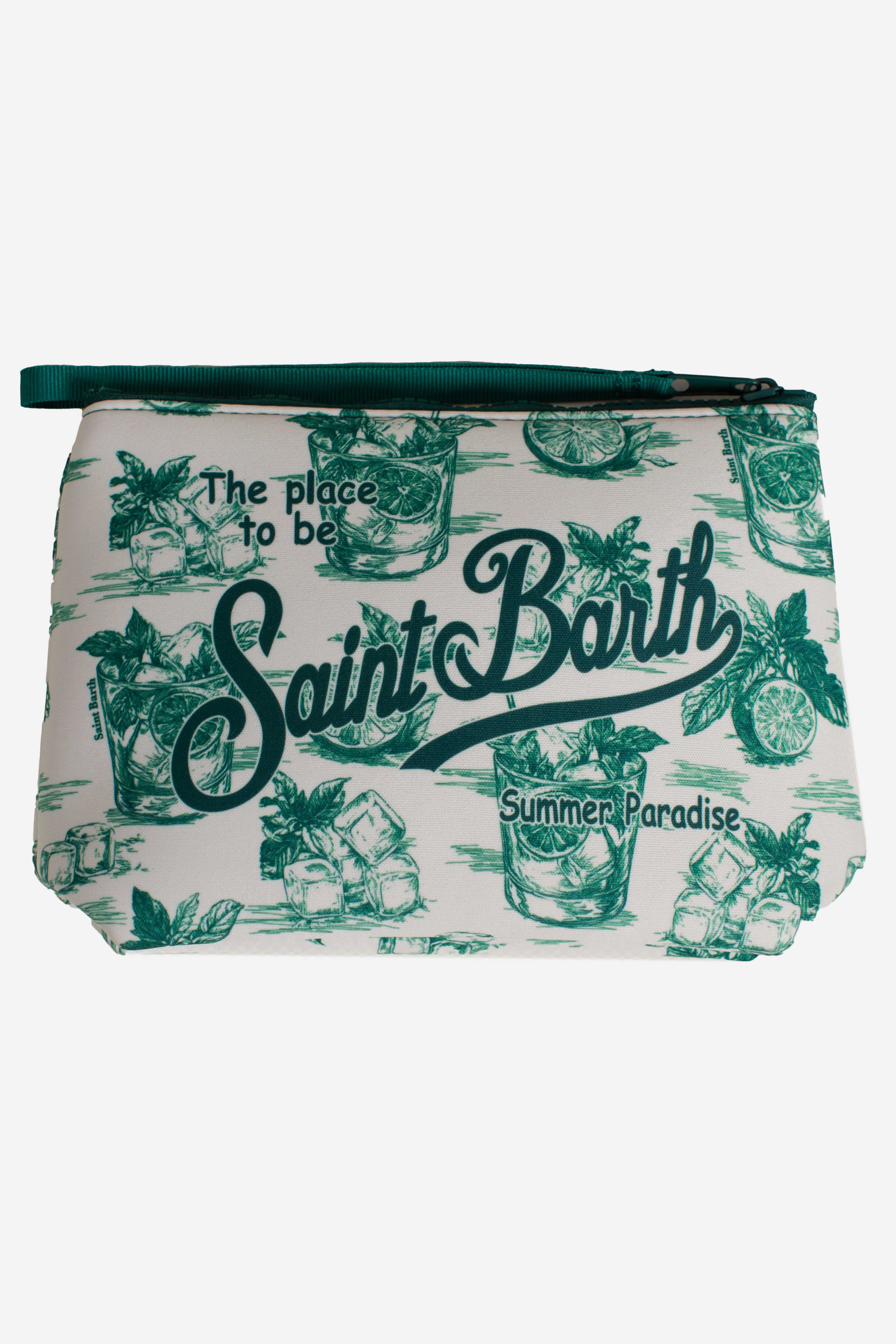 Pochette Aline in scuba stampa mojito toile
