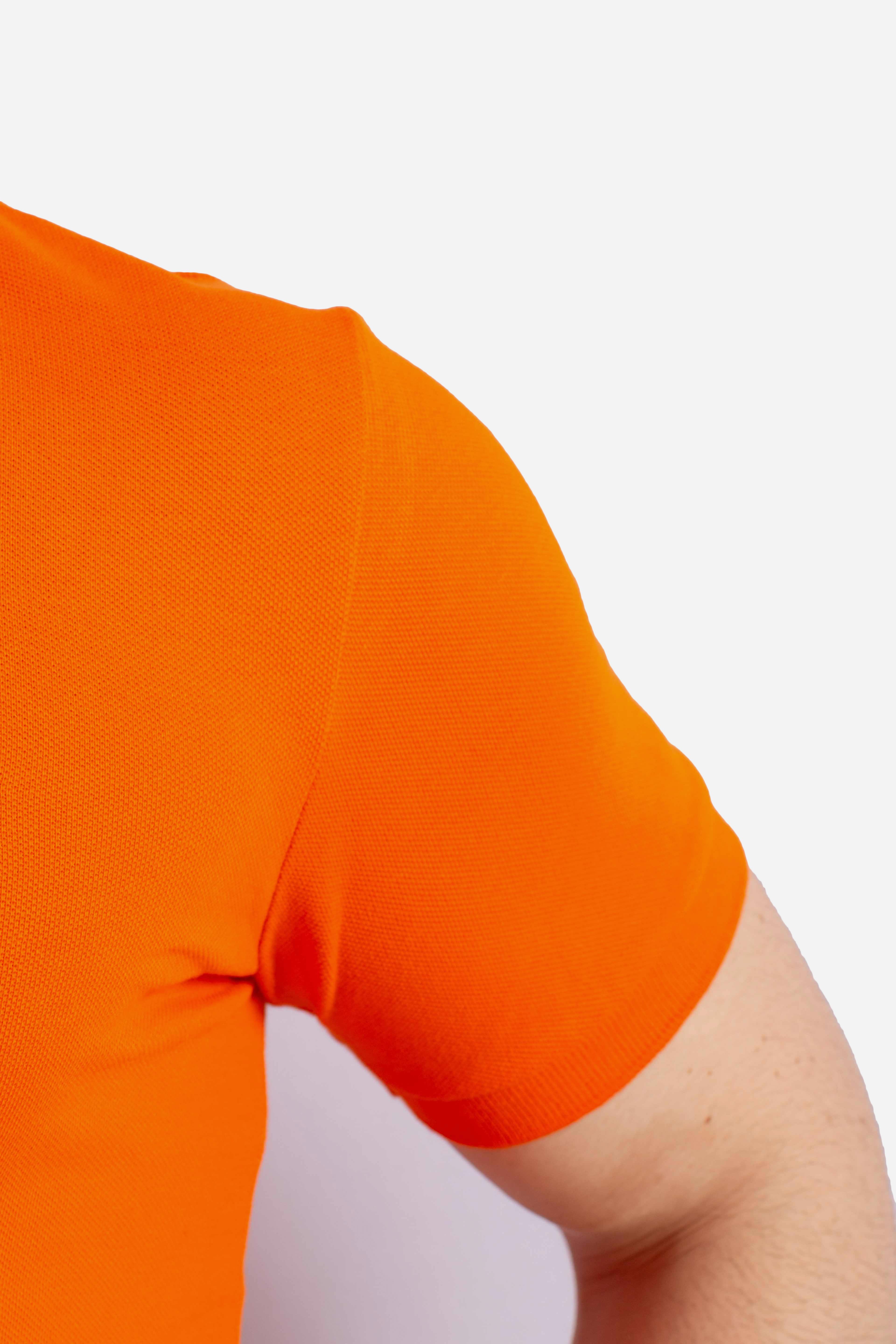 Polo iconica in piqué Custom Slim-Fit orange