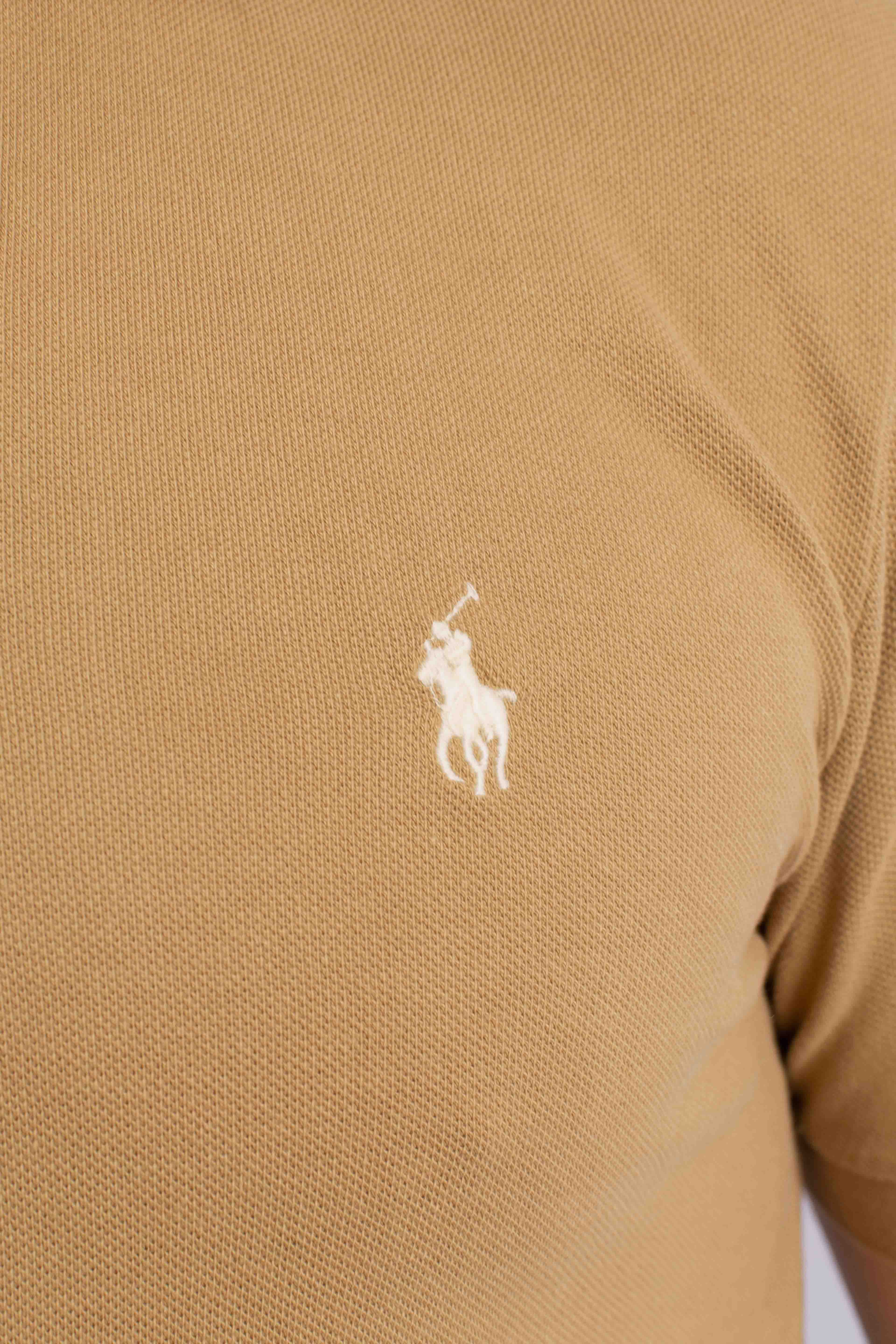 Polo iconica in piqué Custom Slim-Fit cafe tan
