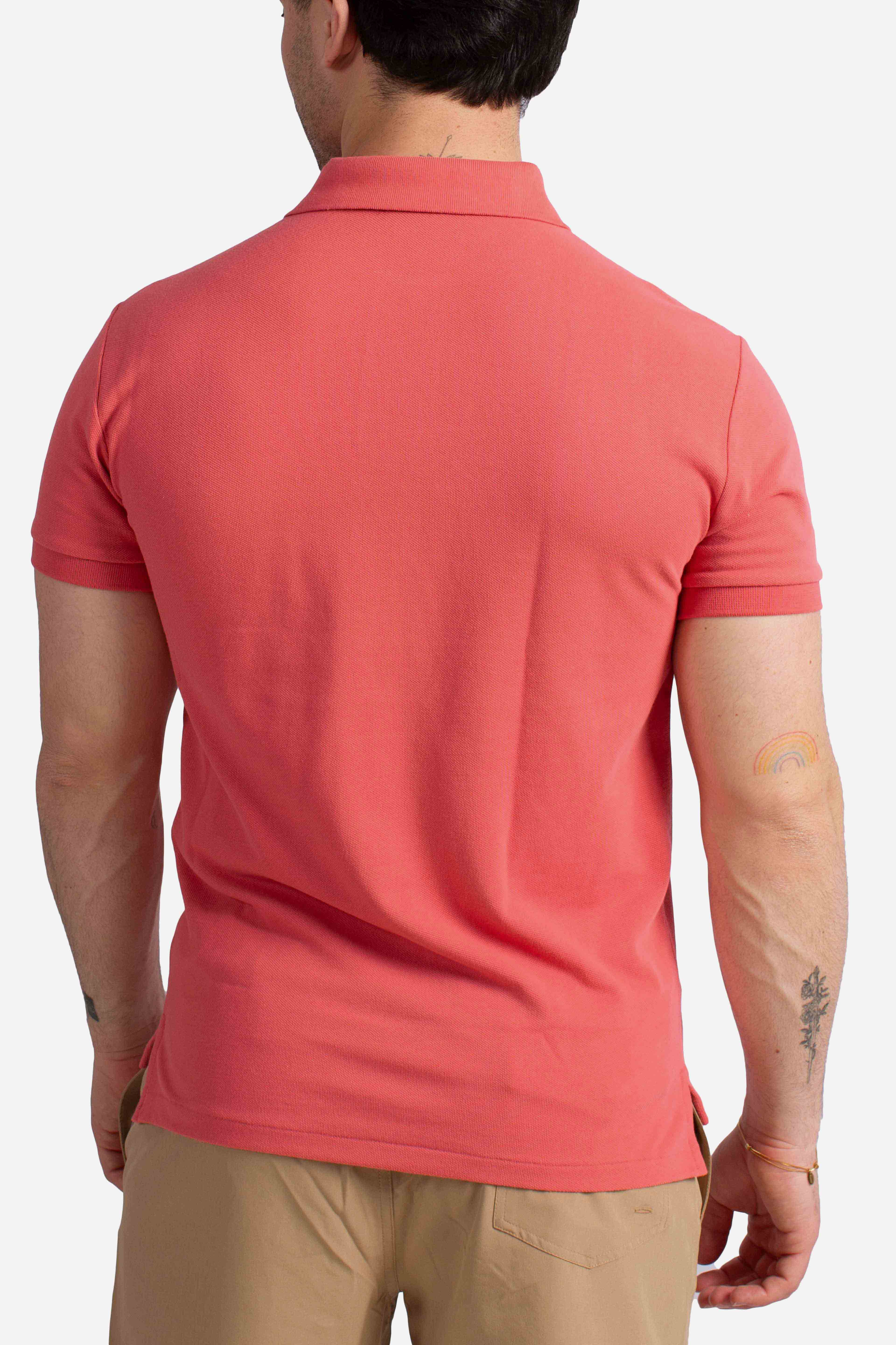 Polo iconica in piqué Custom Slim-Fit red