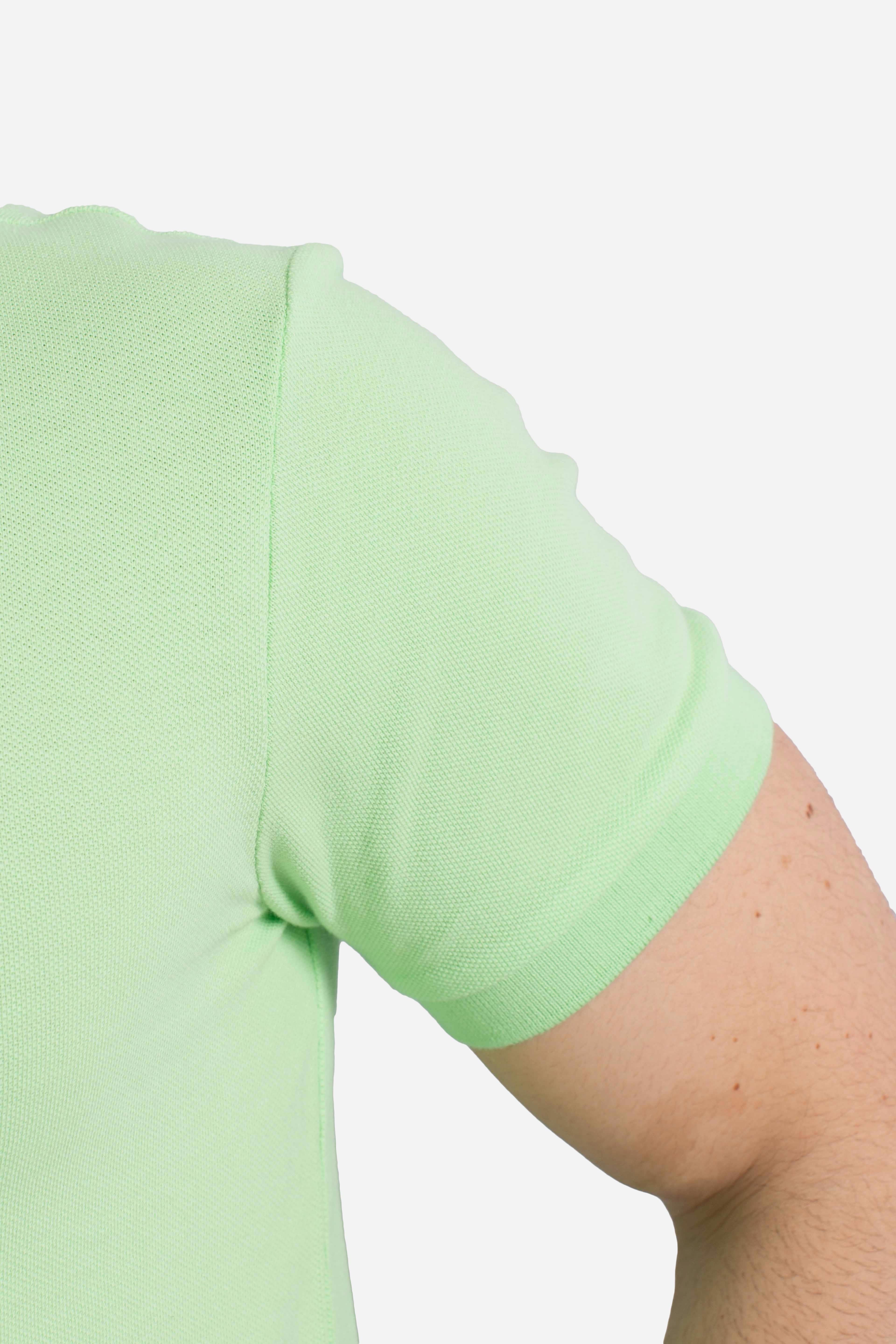Polo iconica in piqué Custom Slim-Fit green