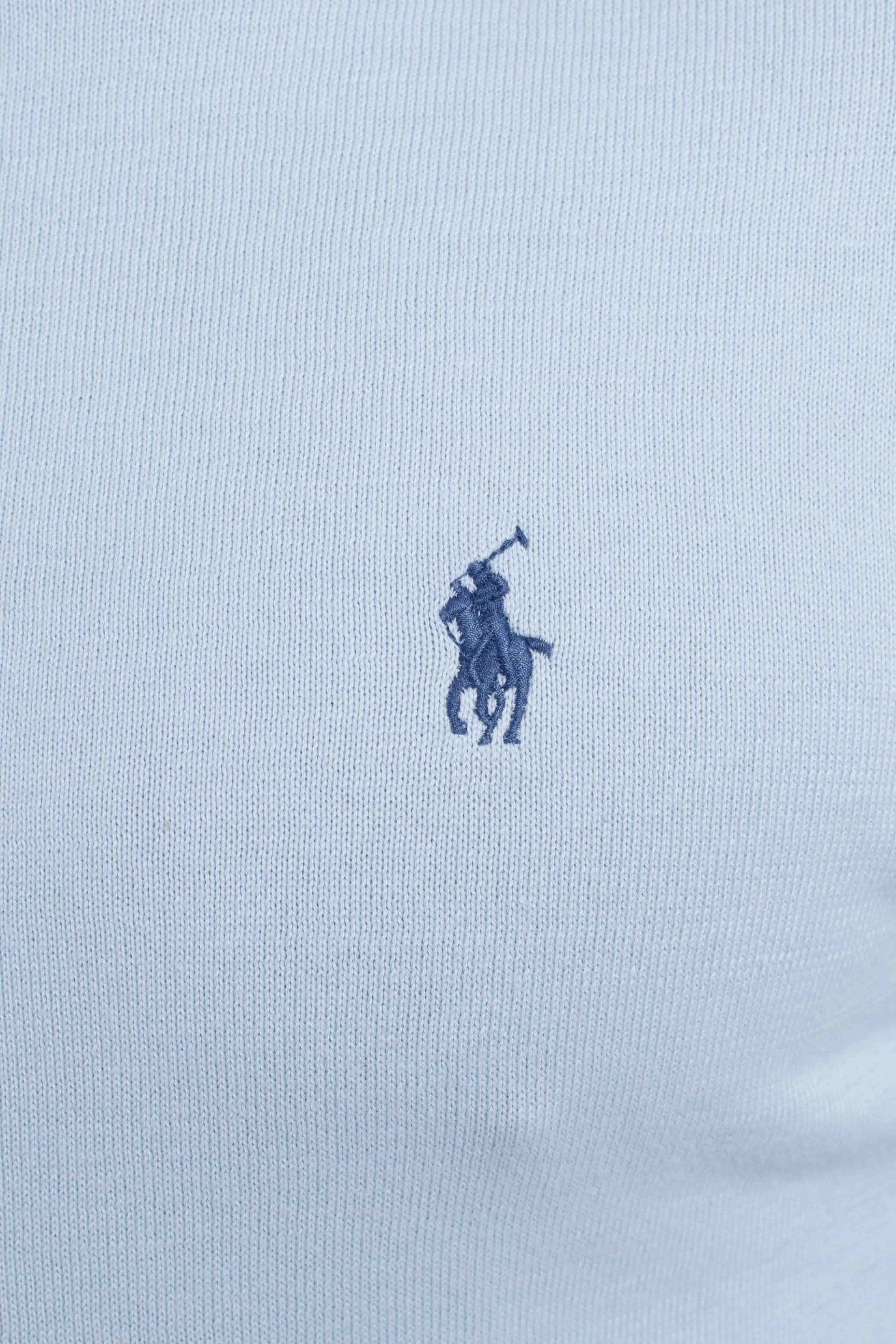 Maglione slim fit in cotone light blue