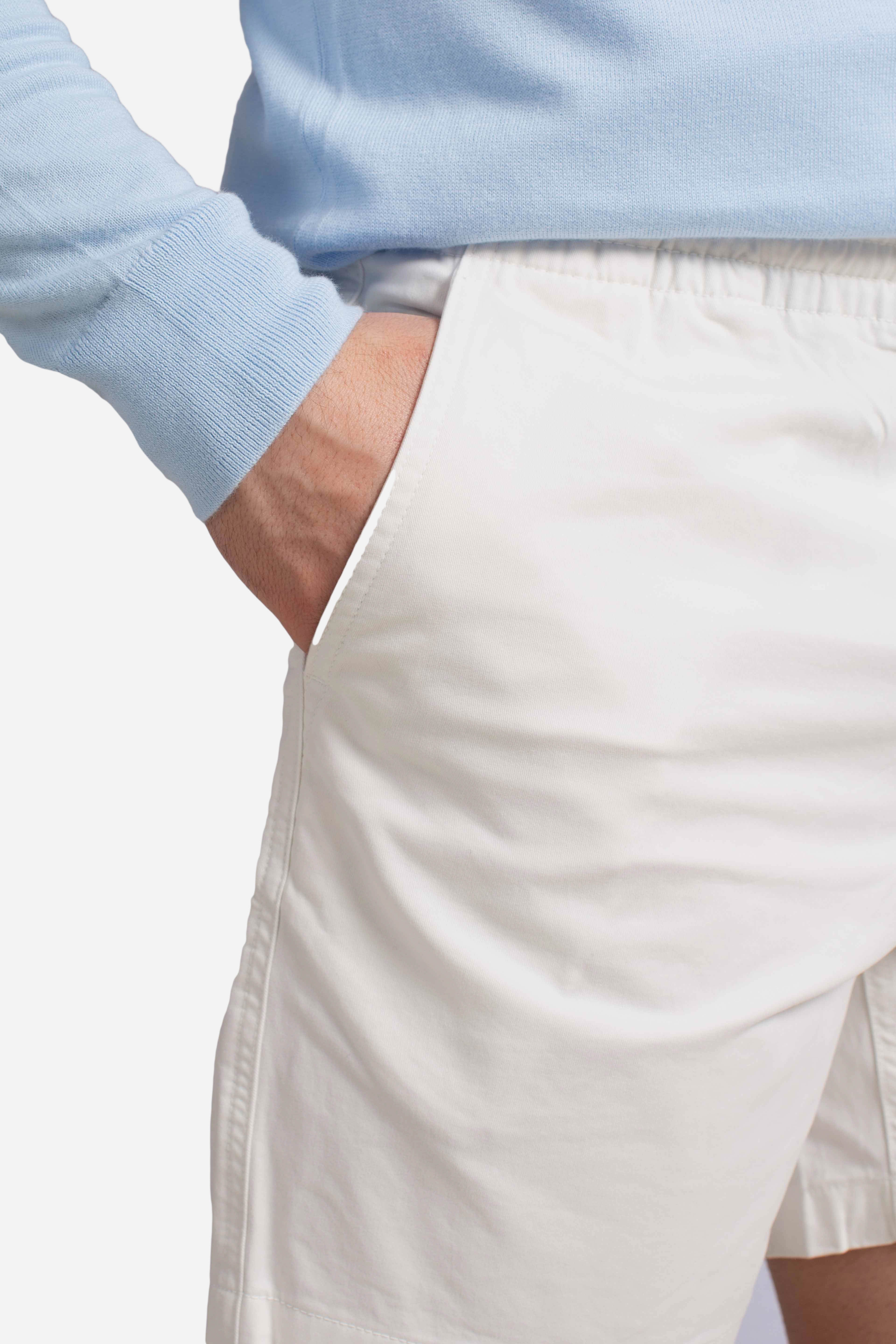 Short Prepster Polo in chino stretch white