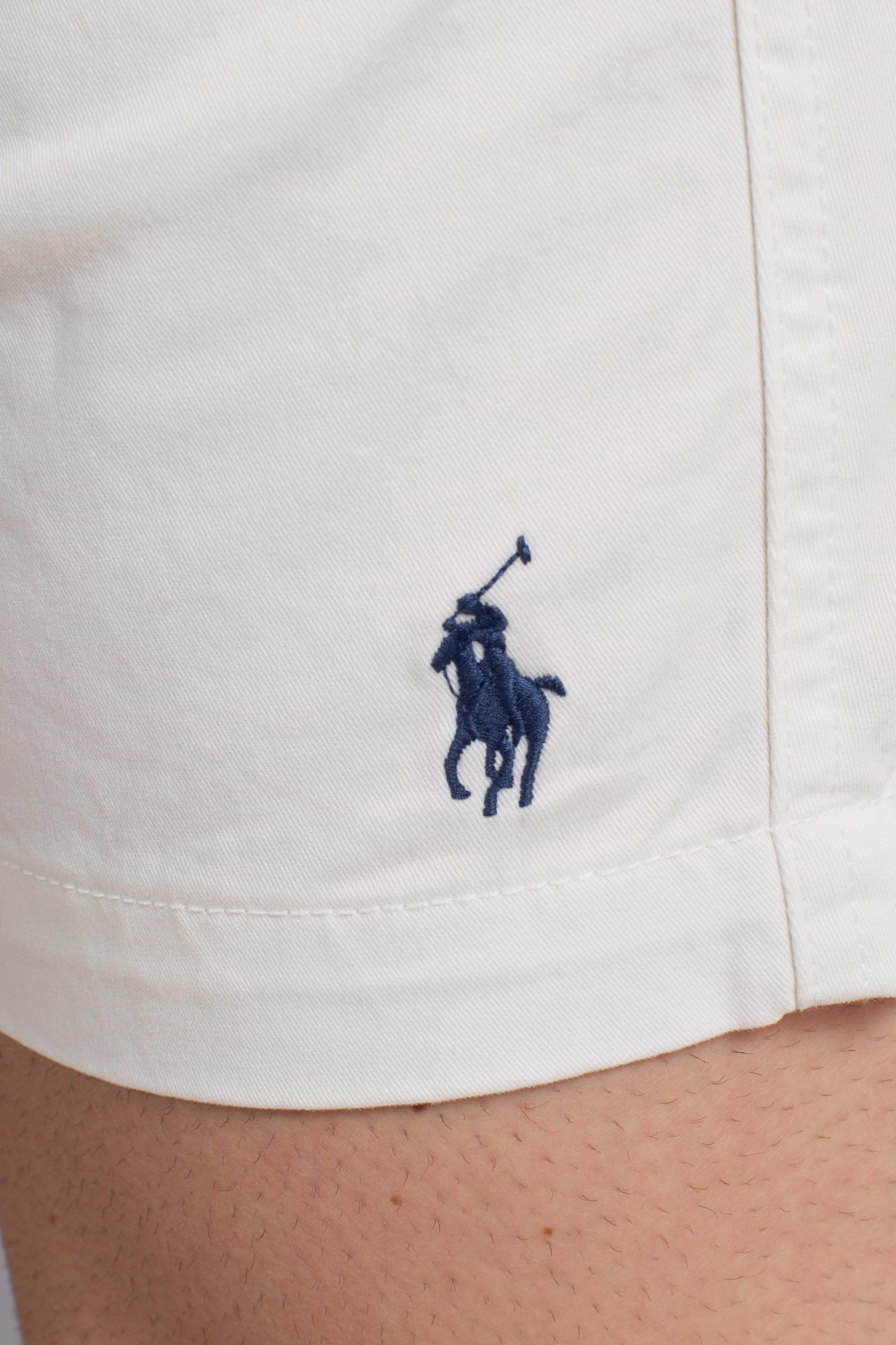 Short Prepster Polo in chino stretch white