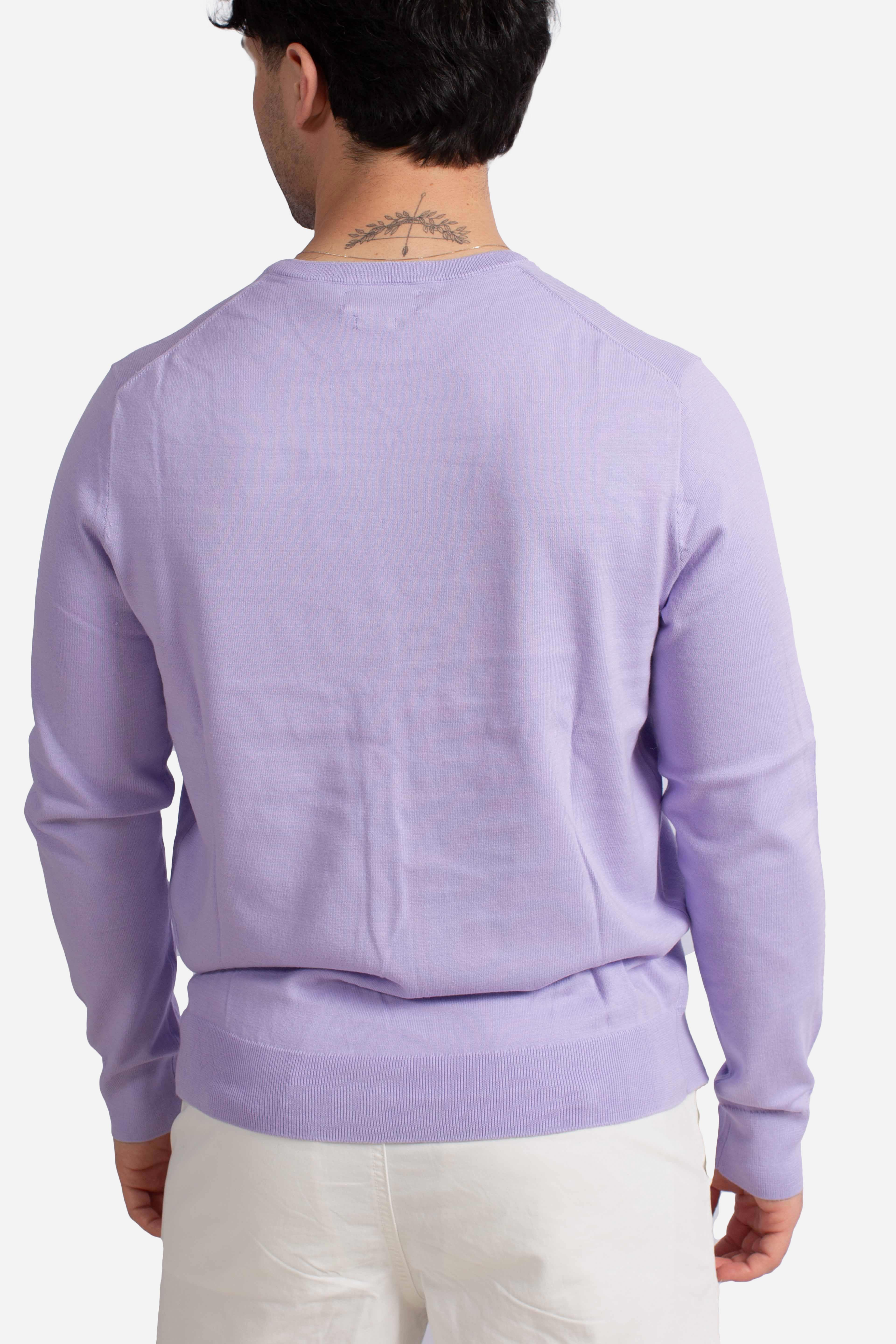 Maglia in cotone Slim-Fit purple