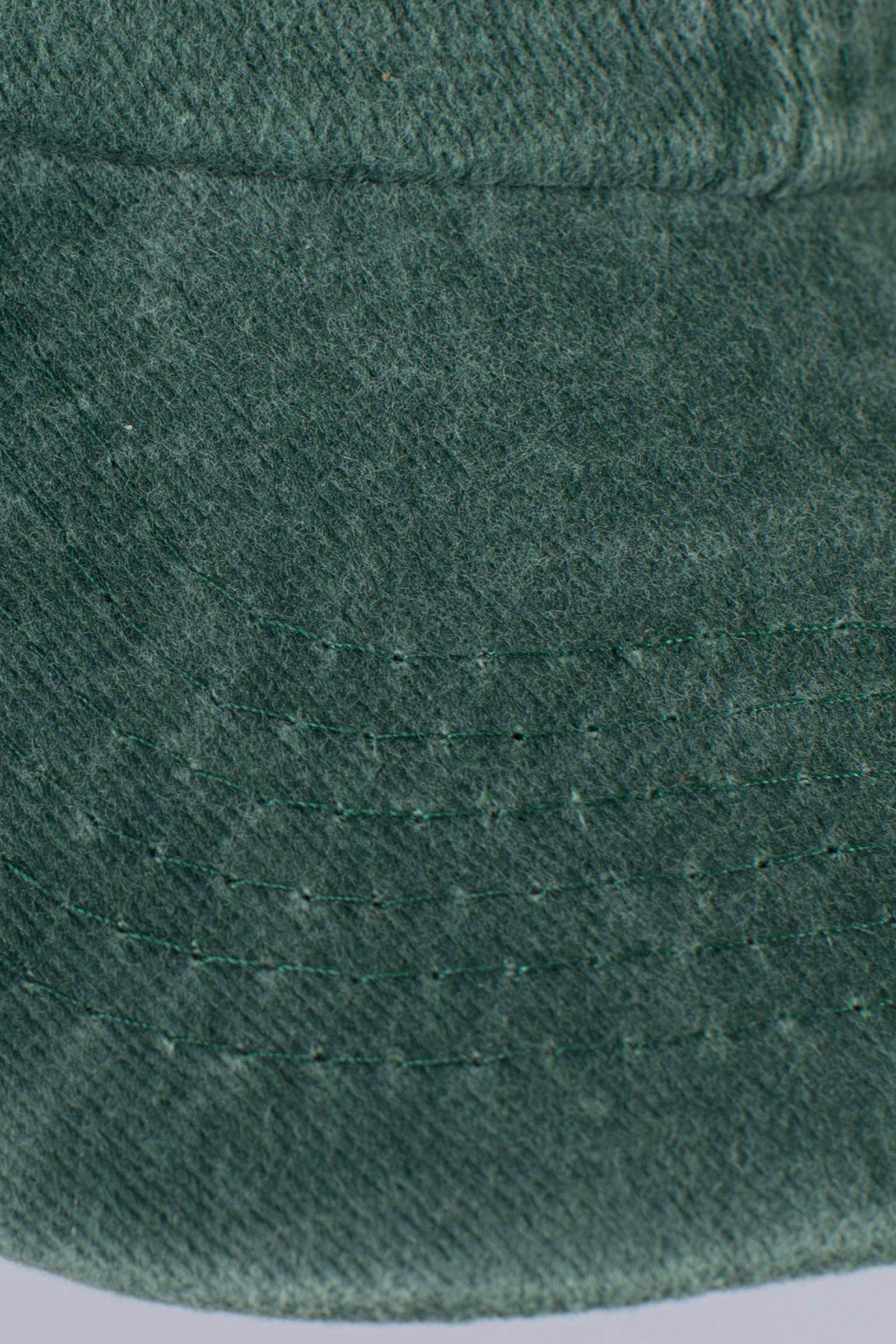 Cappellino Davis con visiera in cotone verde con logo ricamato
