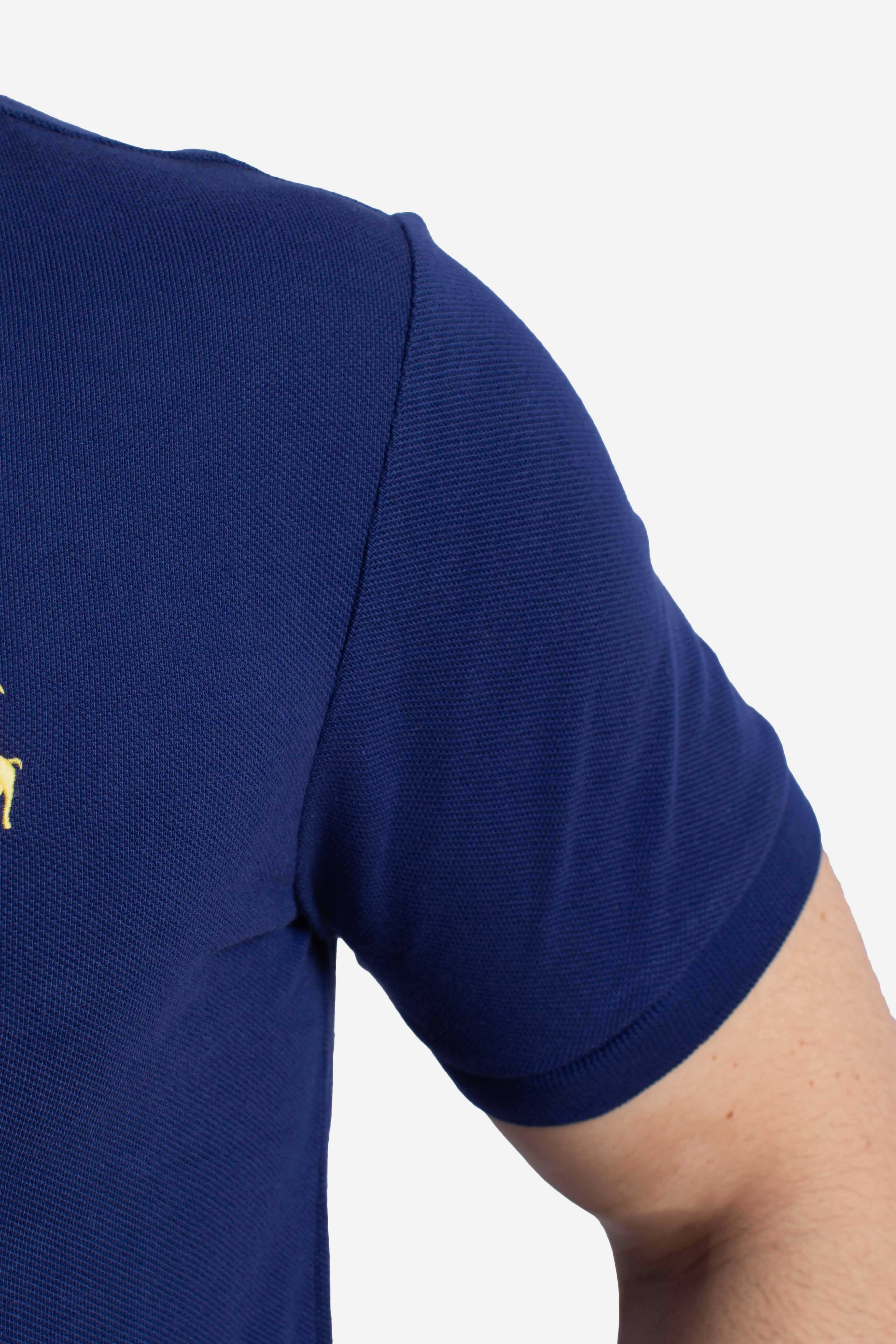 Polo iconica in piqué Custom Slim-Fit blue