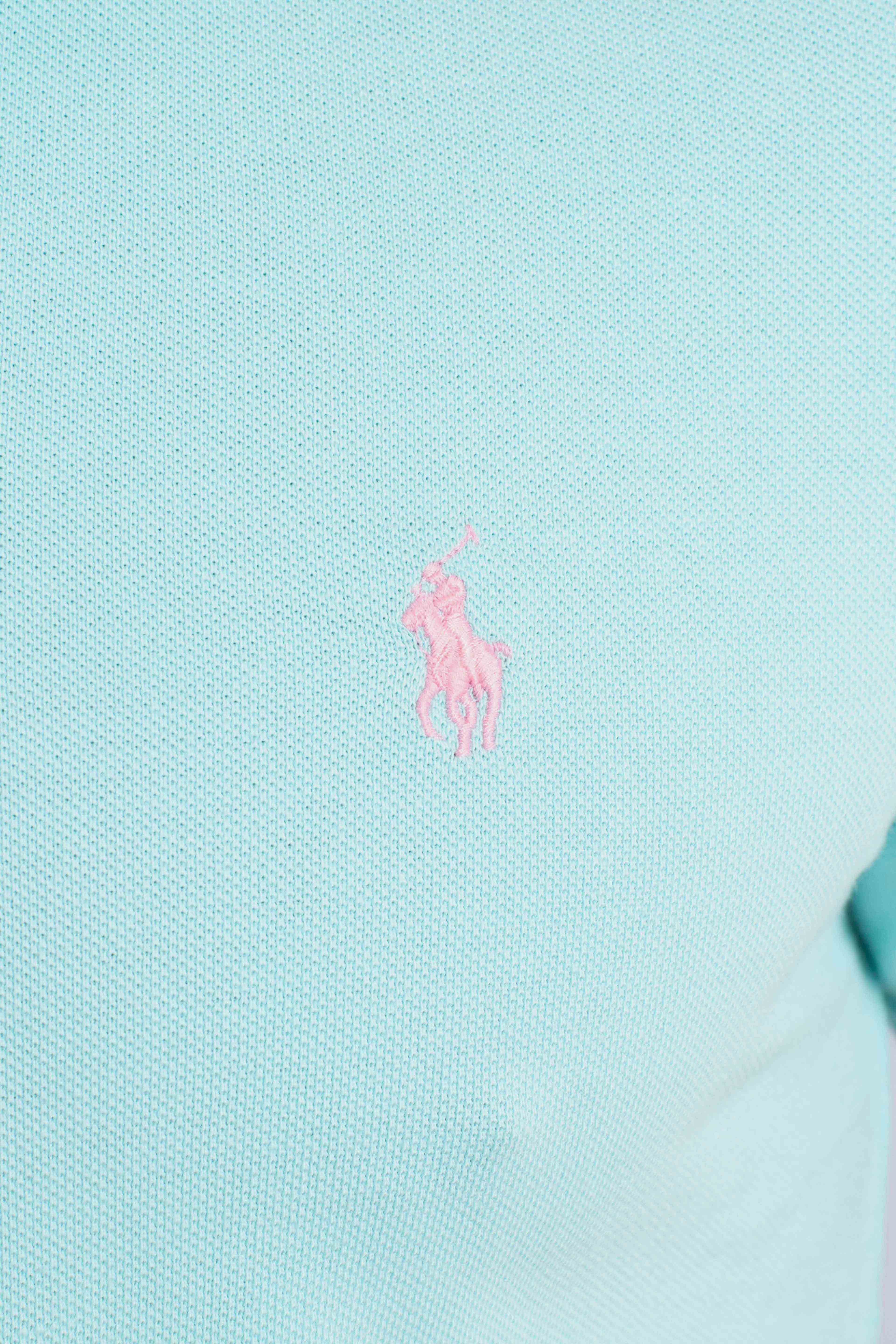 Polo iconica in piqué Custom Slim-Fit sky blue