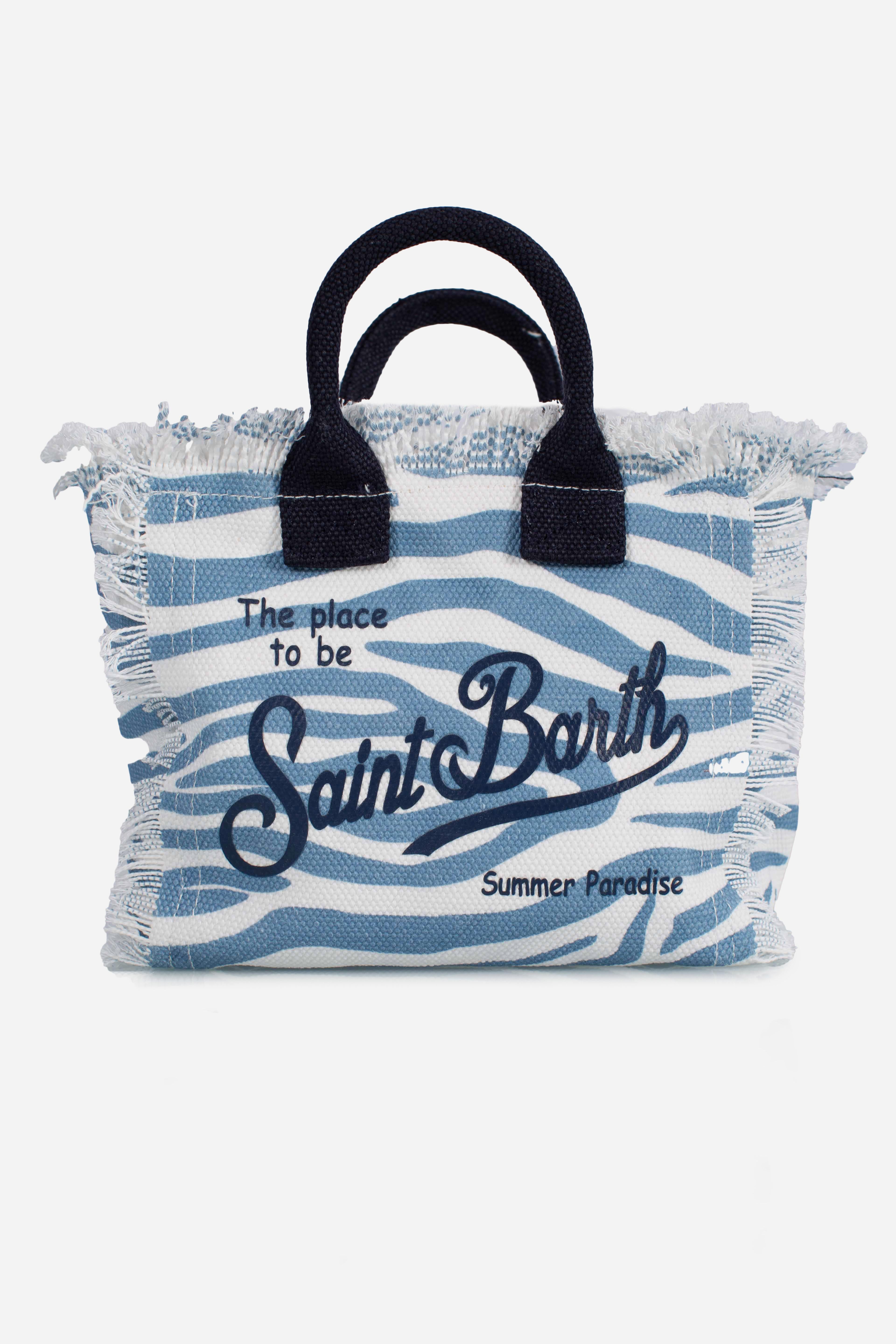 Borsa Mini Vanity in canvas ZEBRA COLOR