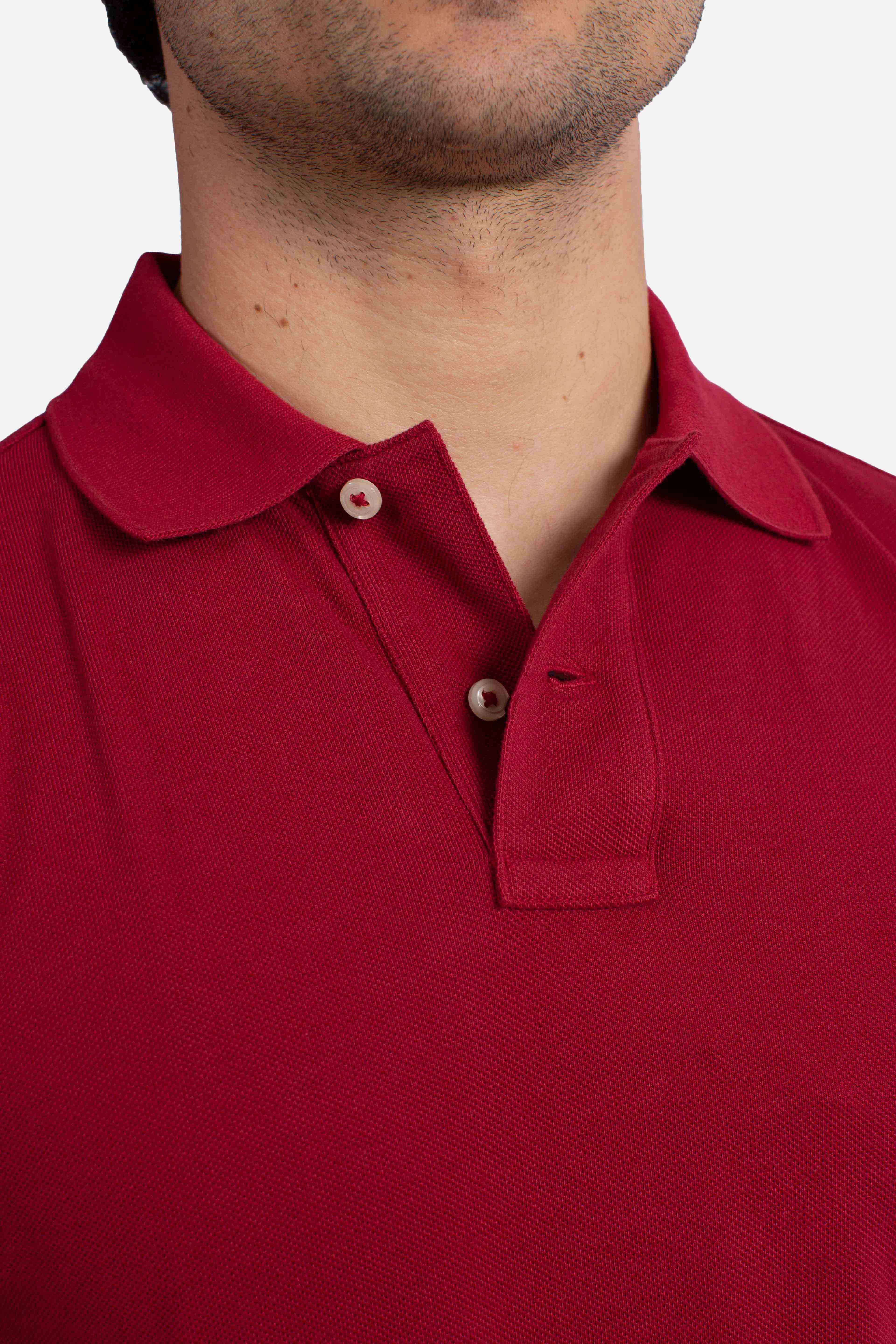 Polo iconica in piqué Custom Slim-Fit red