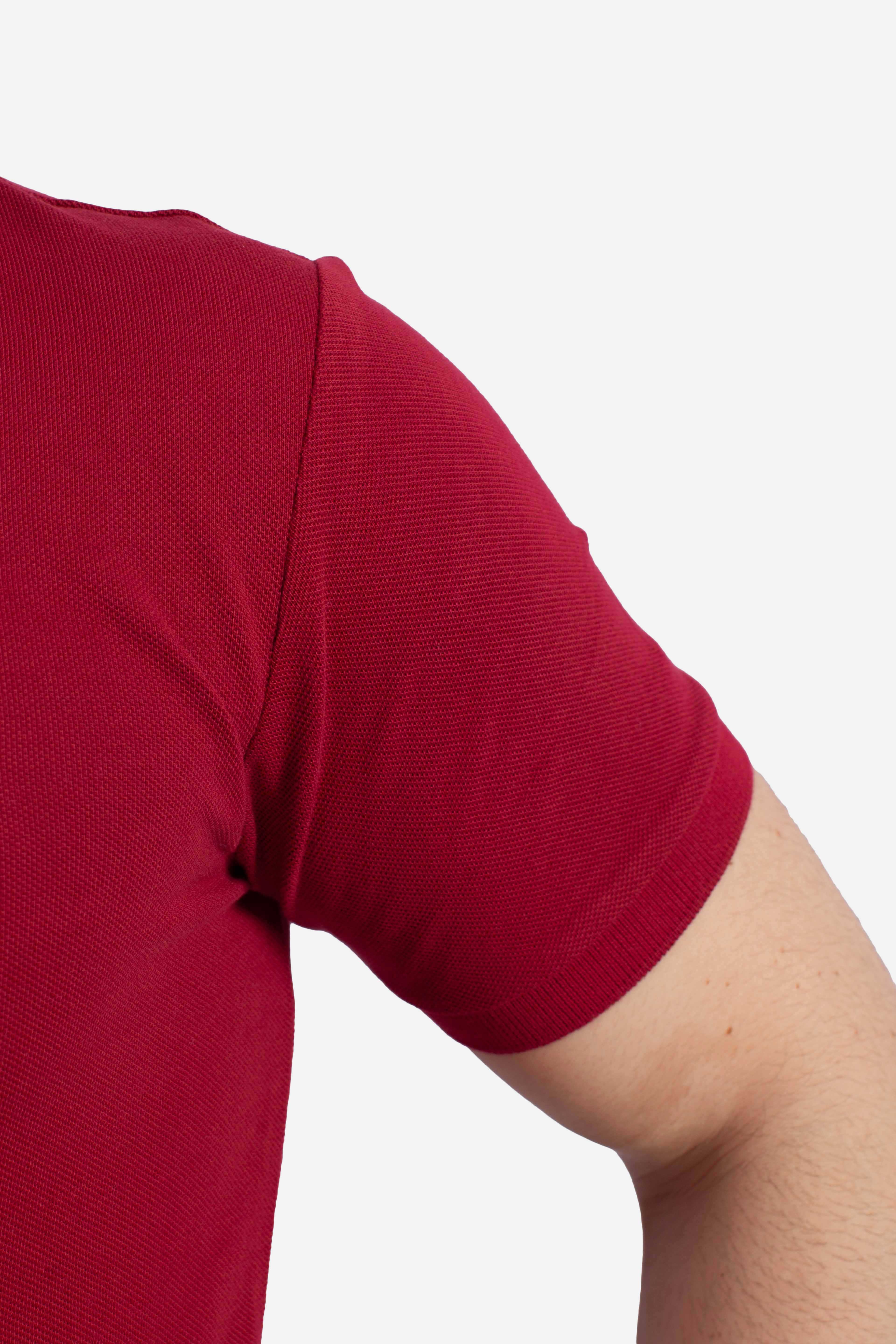 Polo iconica in piqué Custom Slim-Fit red