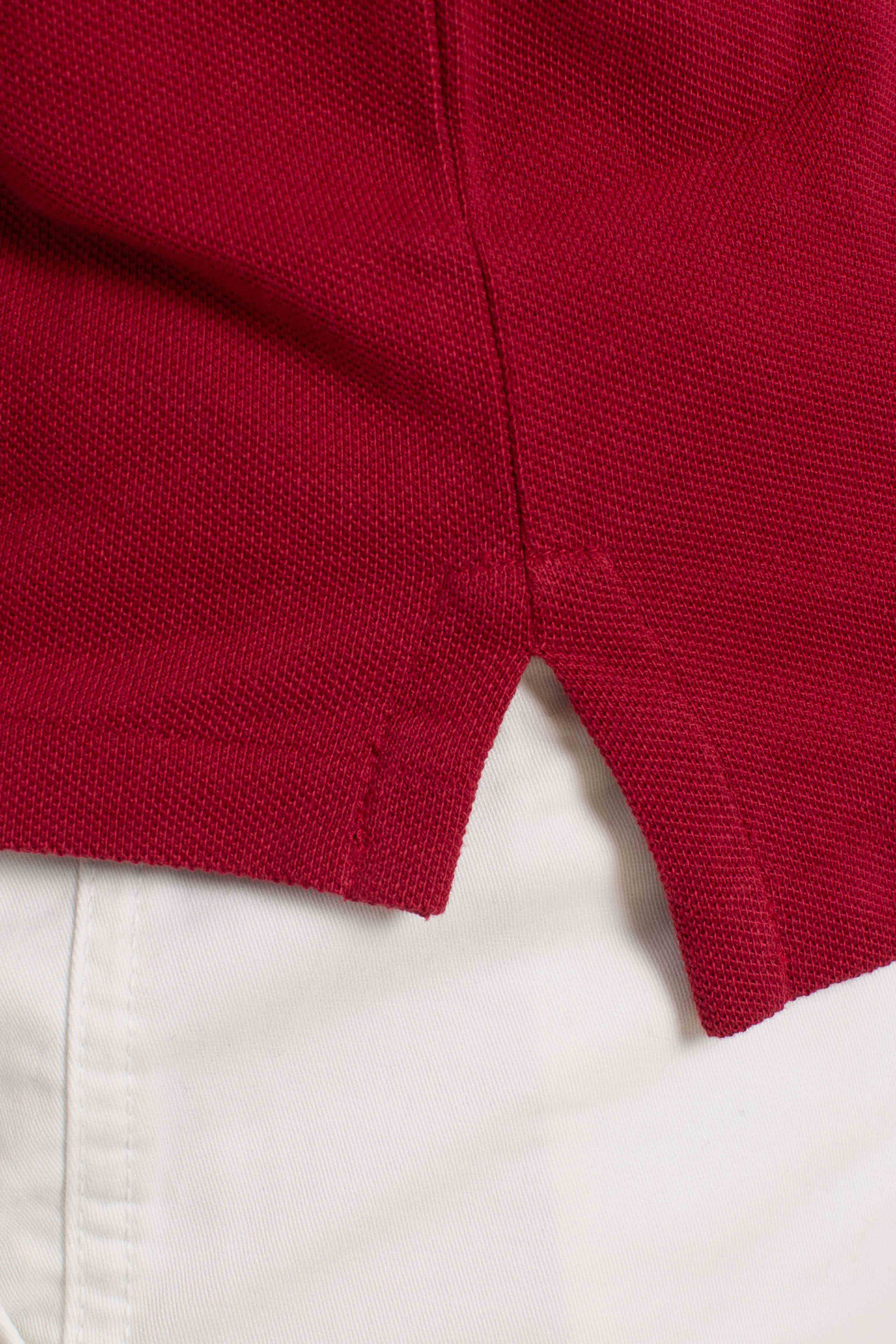 Polo iconica in piqué Custom Slim-Fit red