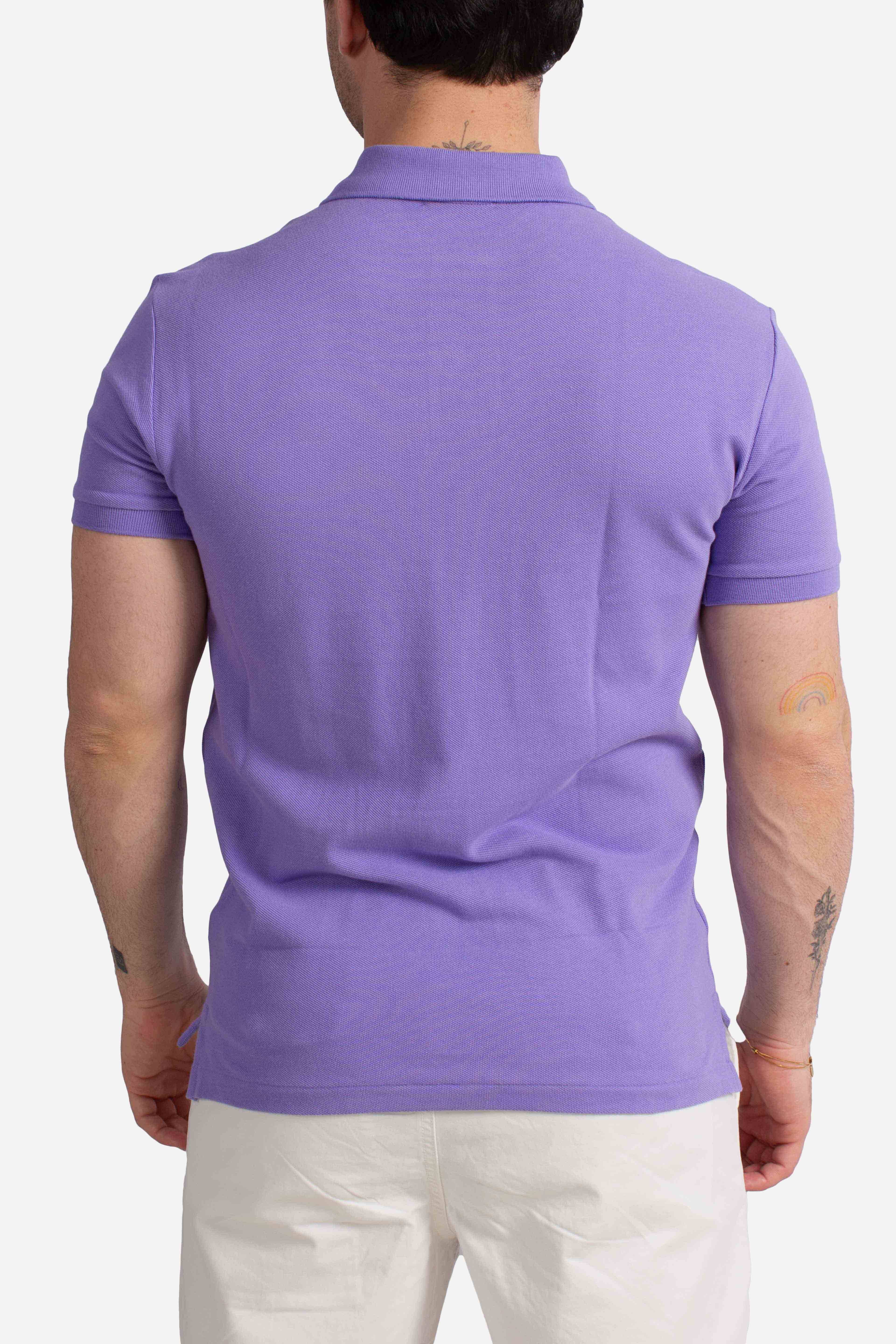 Polo iconica in piqué Custom Slim-Fit purple