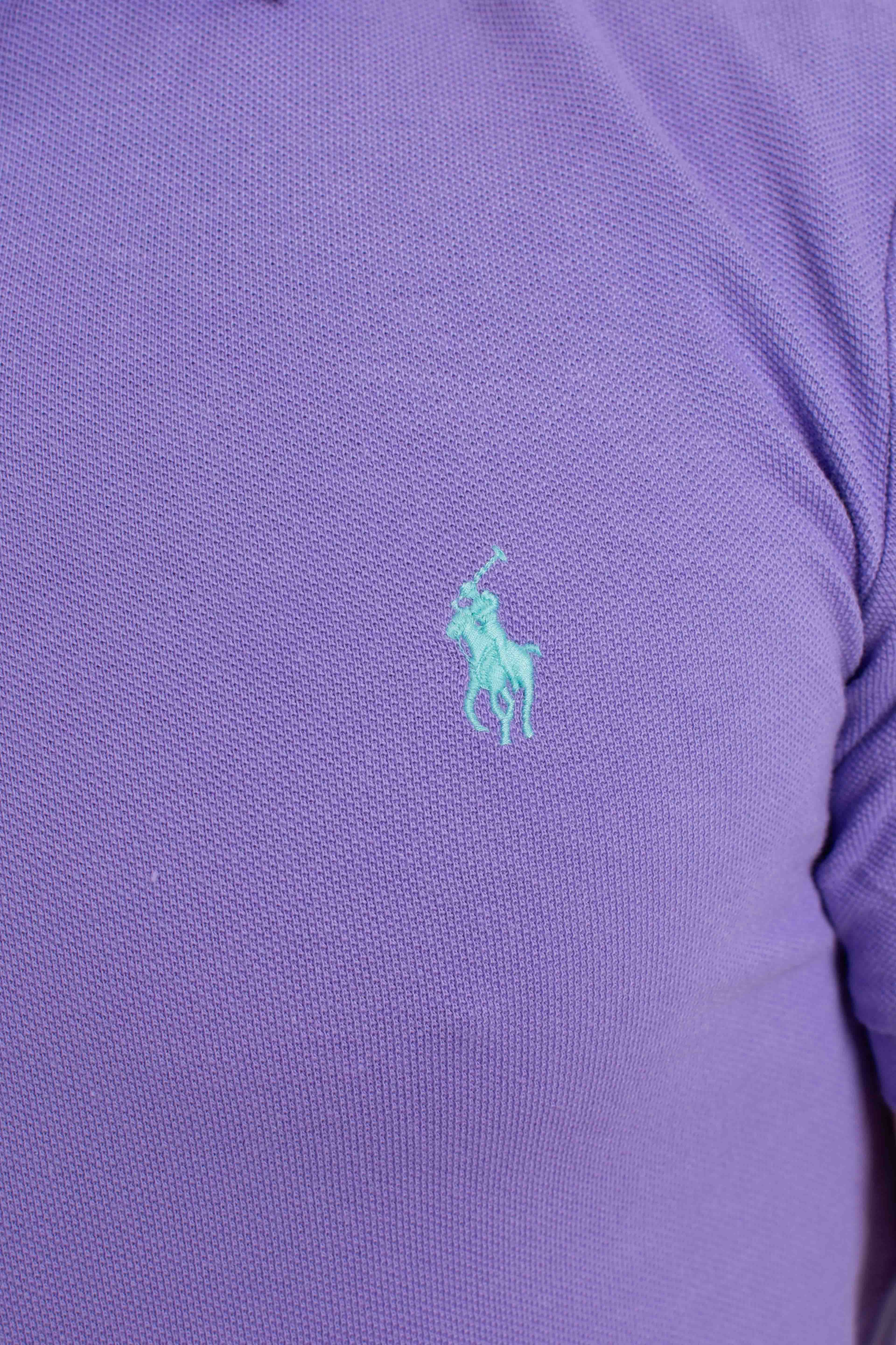 Polo iconica in piqué Custom Slim-Fit purple