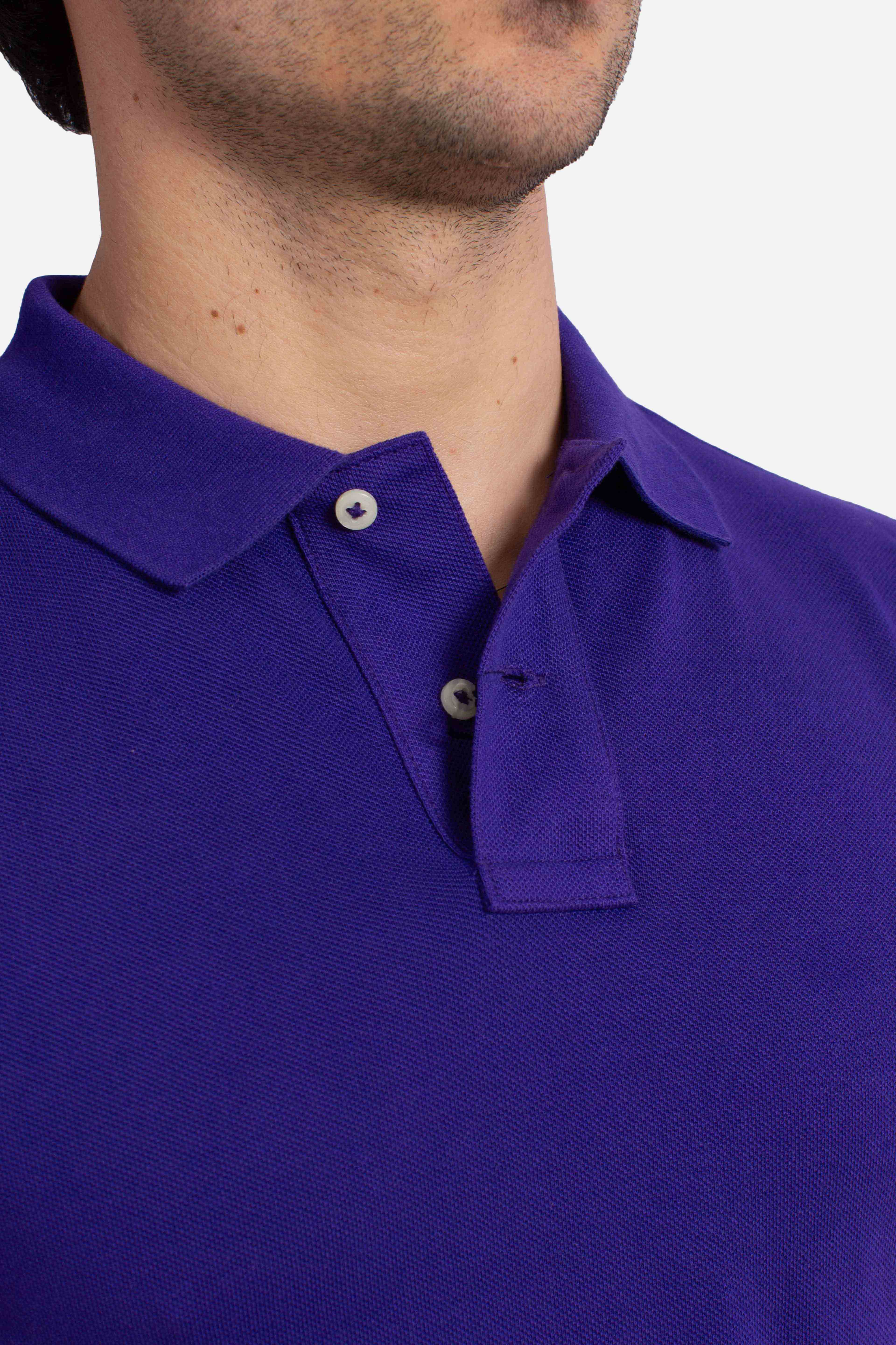 Polo iconica in piqué Custom Slim-Fit purple