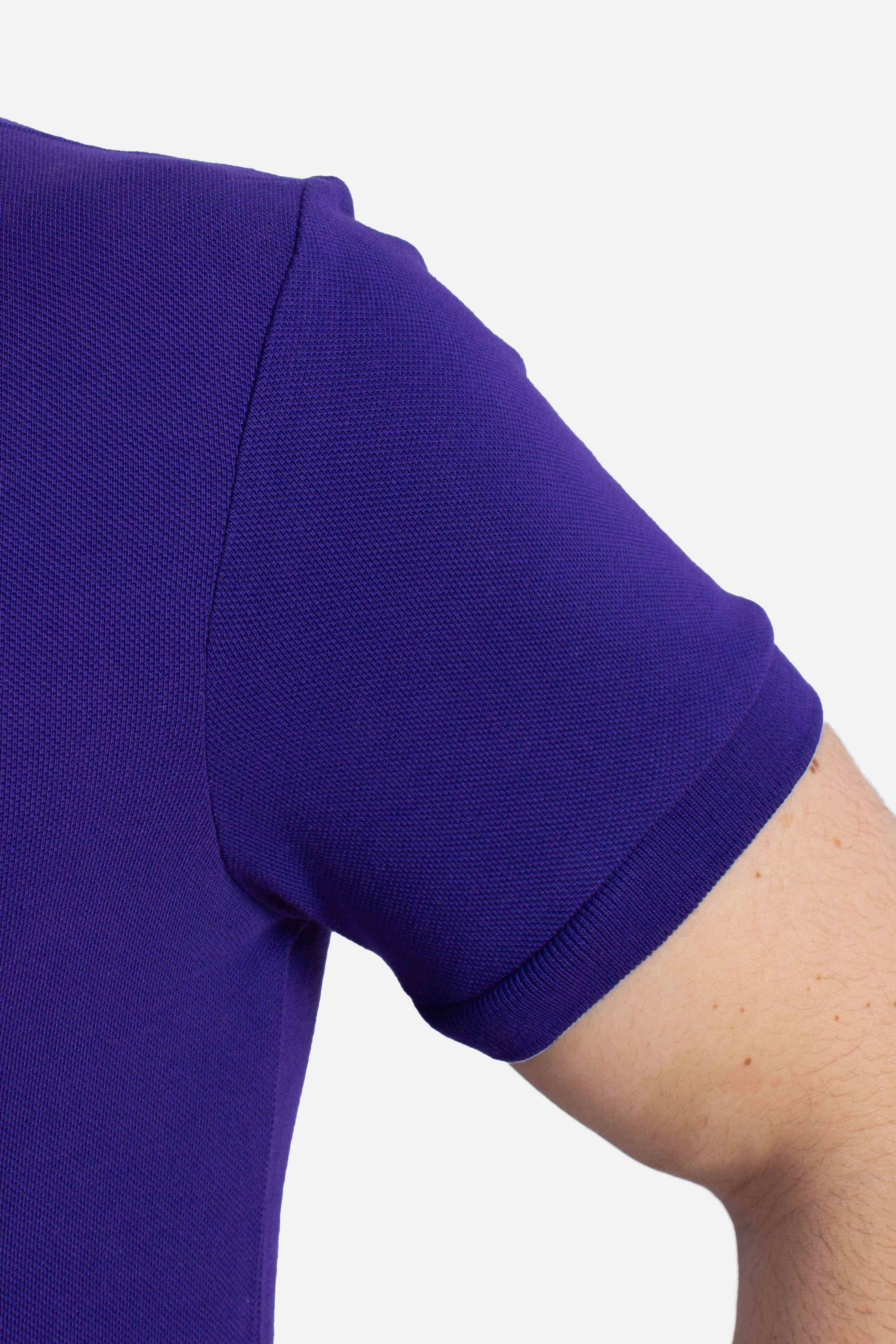Polo iconica in piqué Custom Slim-Fit purple
